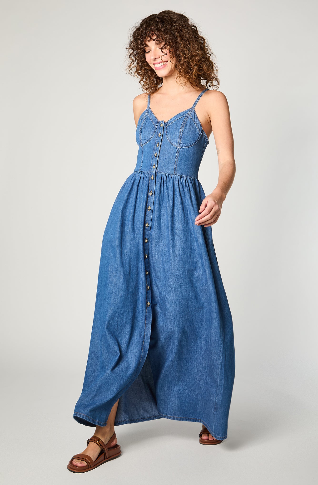 Vestido Mujer Denim Azul