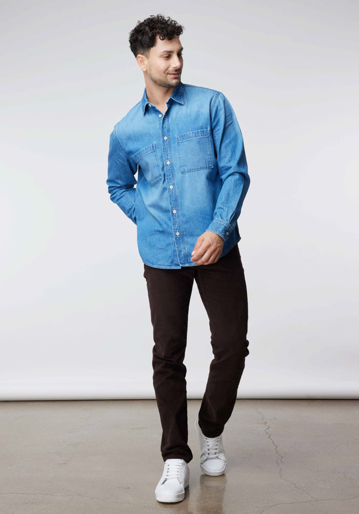 Pantalón Hombre Daren Regular Straight Fit Cotelé Nesspreso