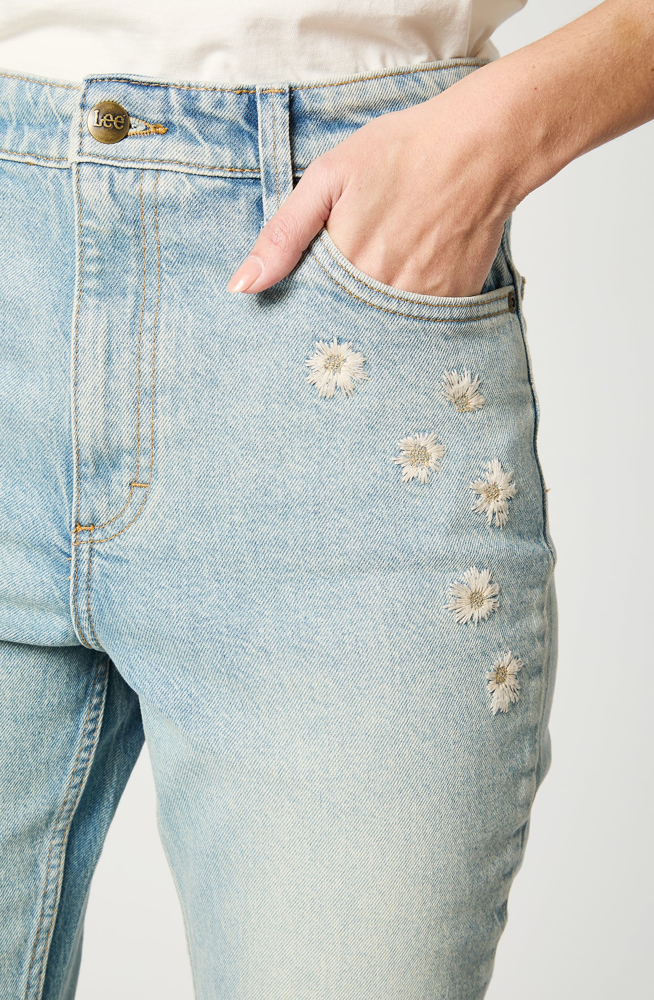 Jeans Mujer Flare Celeste