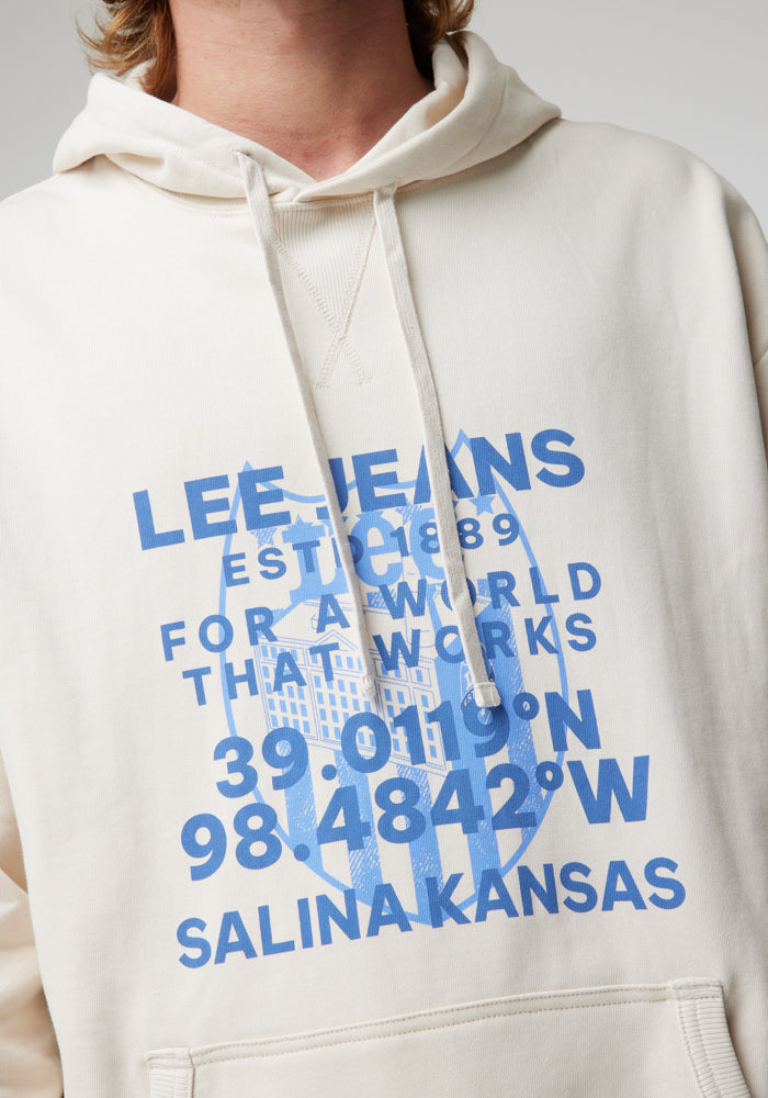 Poleron Lee Hoodie Vintage White