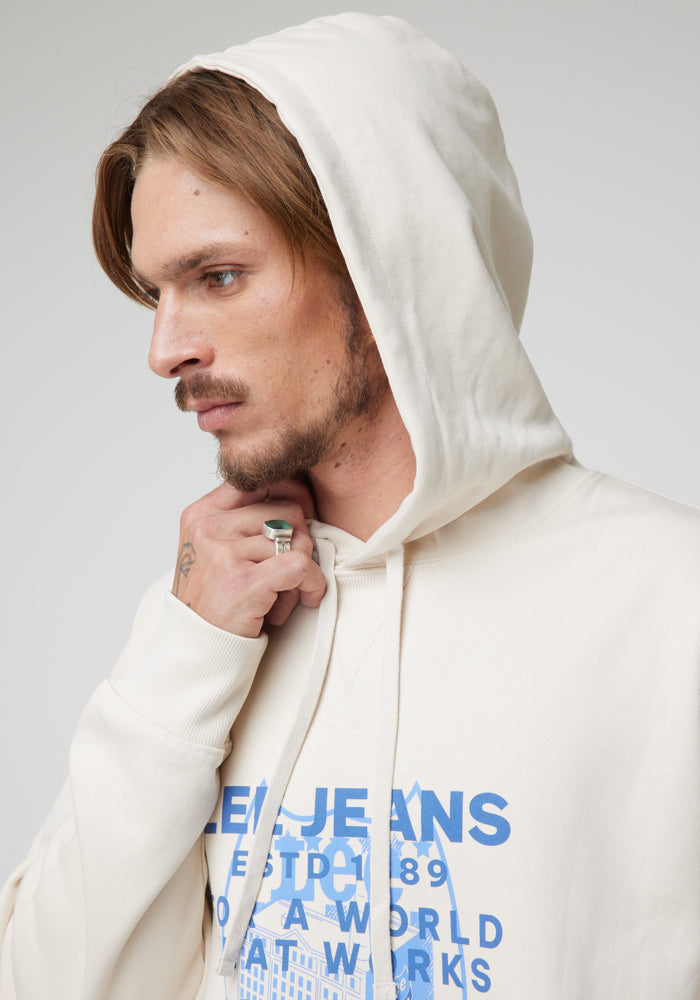 Poleron Lee Hoodie Vintage White