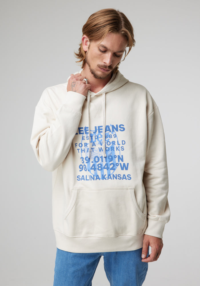 Poleron Lee Hoodie Vintage White