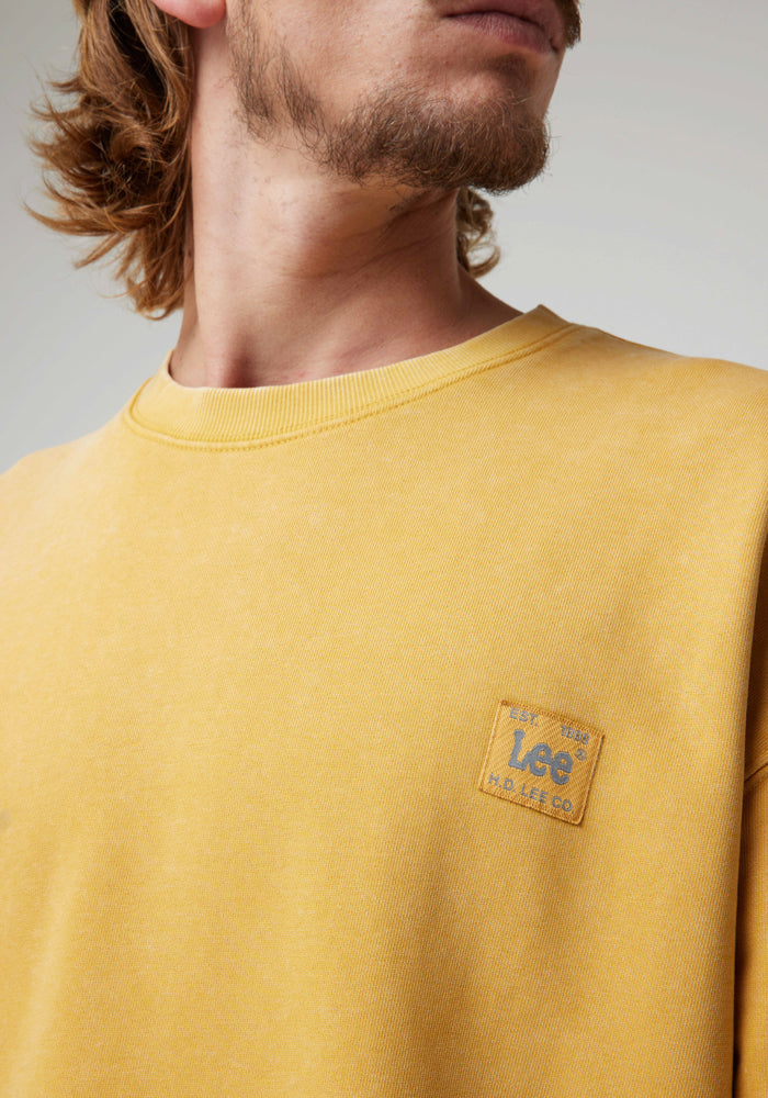Poleron Lee Logo Loose Yellow Vintage