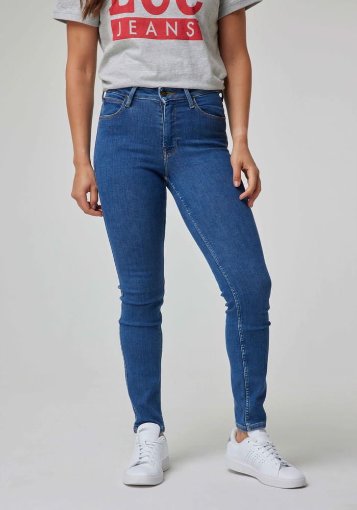 Jeans Mujer Tiro Alto Foreverfit Skinny High Fit Clean Riley