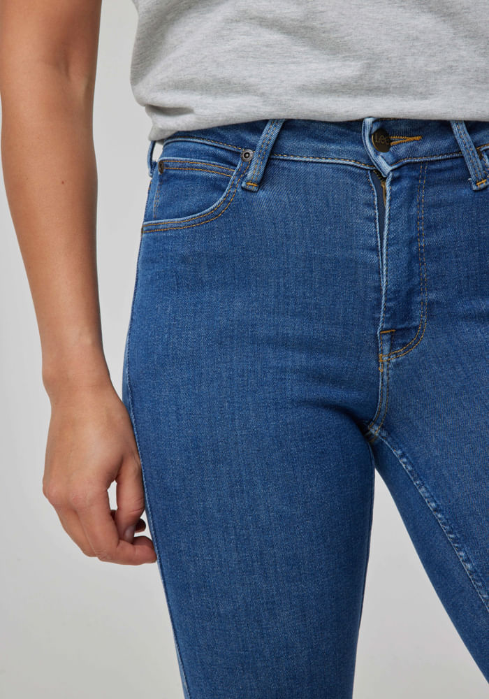 Jeans Mujer Tiro Alto Foreverfit Skinny High Fit Clean Riley