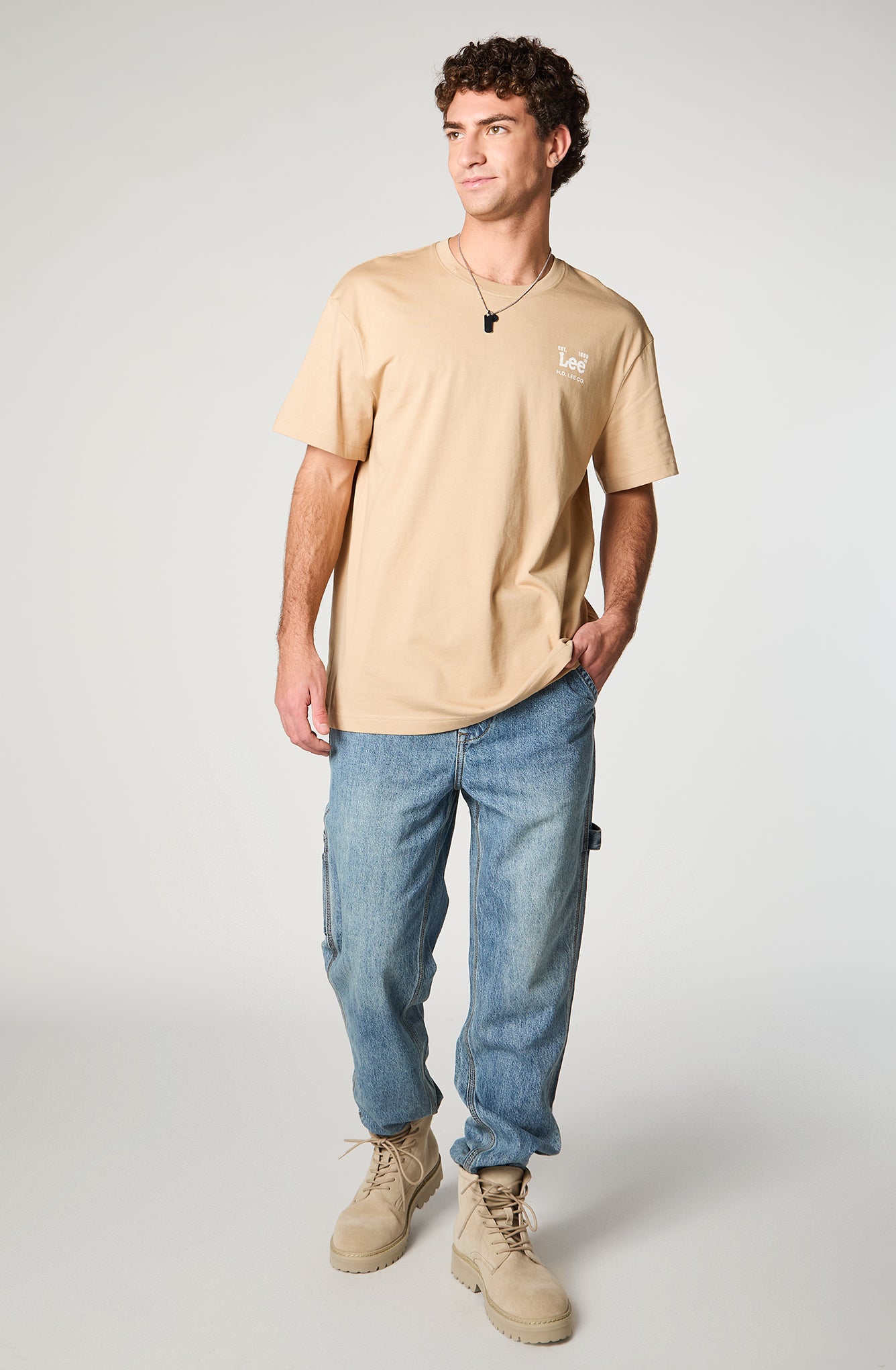 Polera Hombre Lee Basics Beige