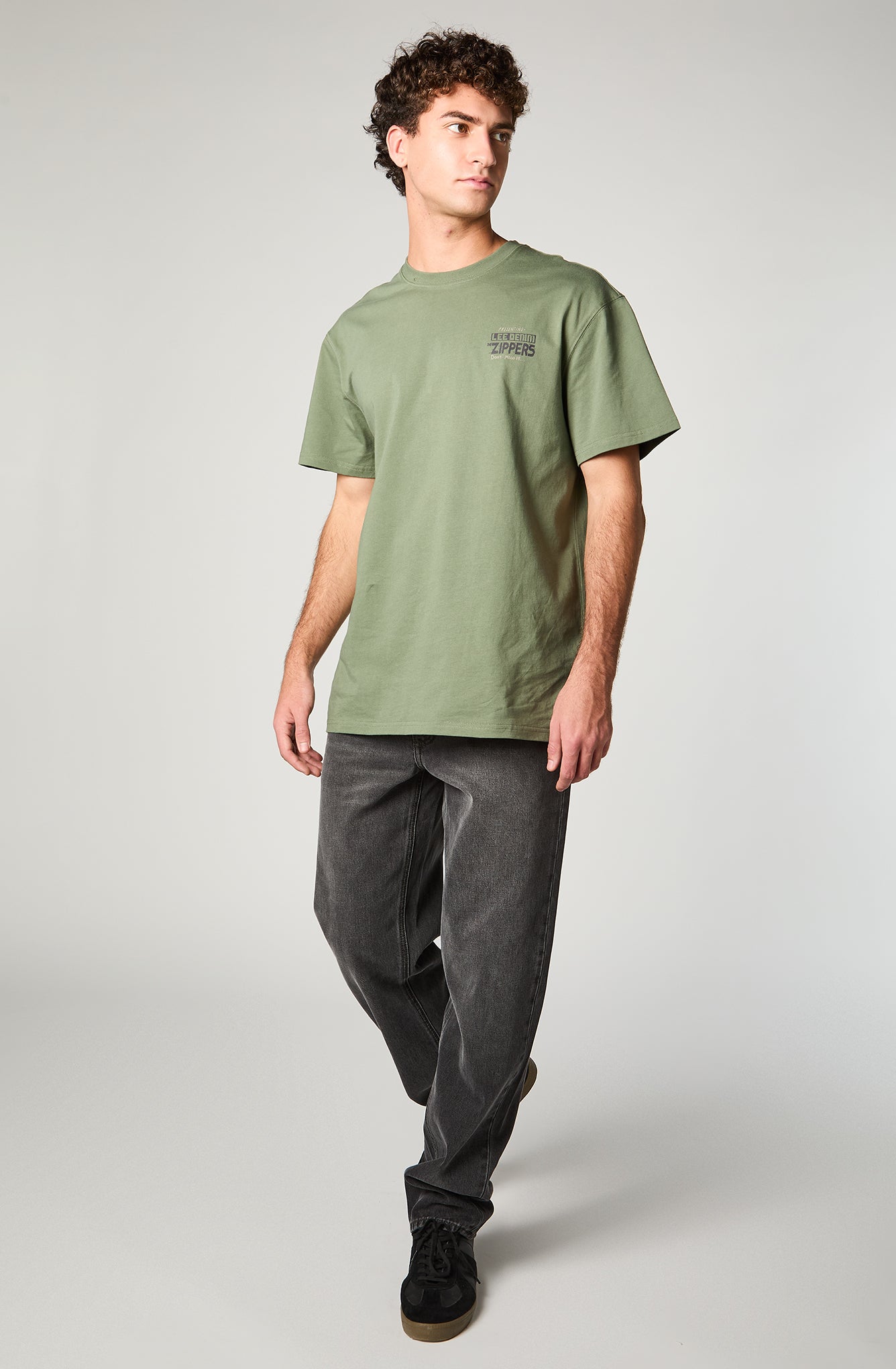 Polera Hombre Relaxed Zippers Verde