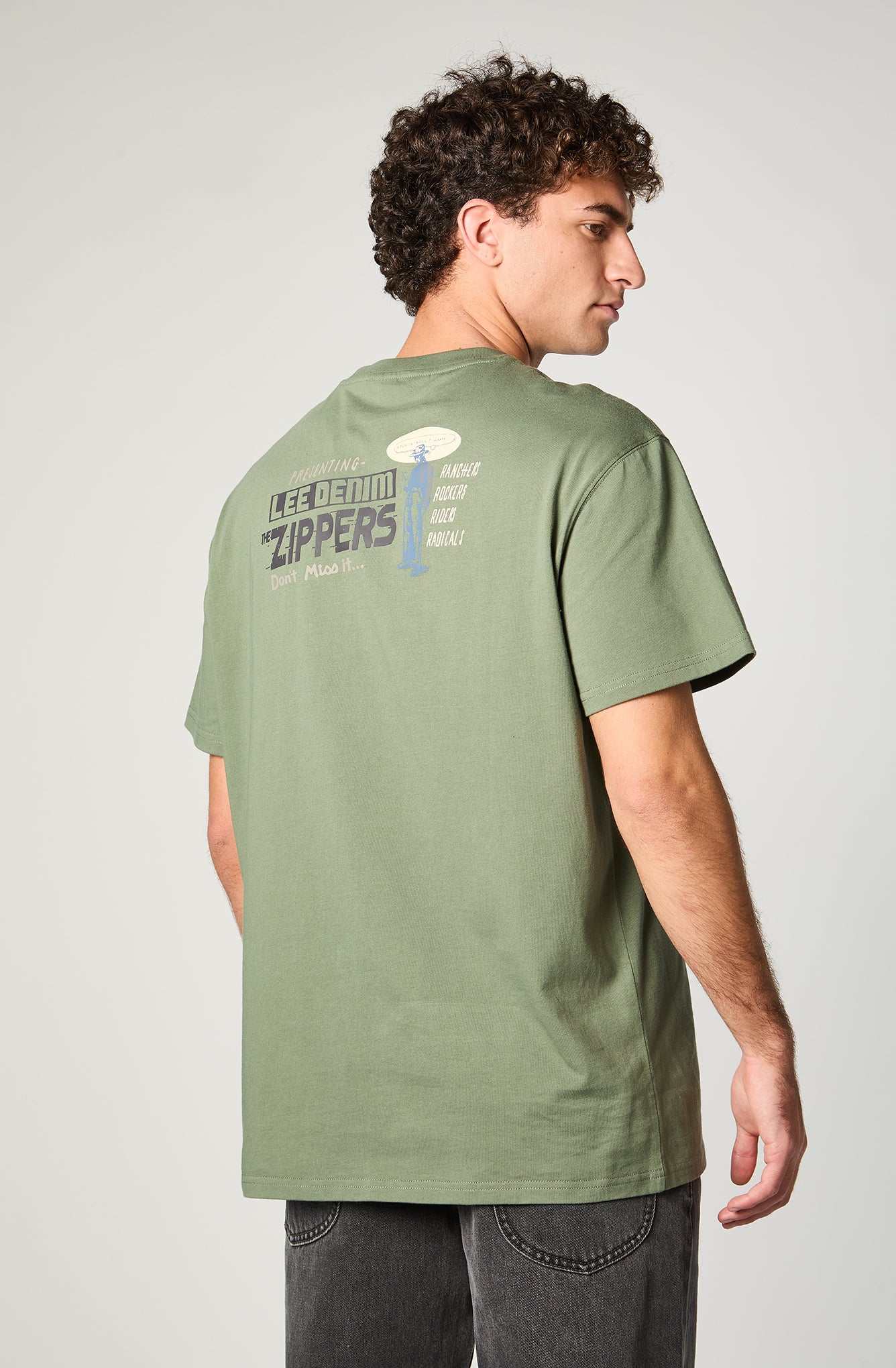 Polera Hombre Relaxed Zippers Verde