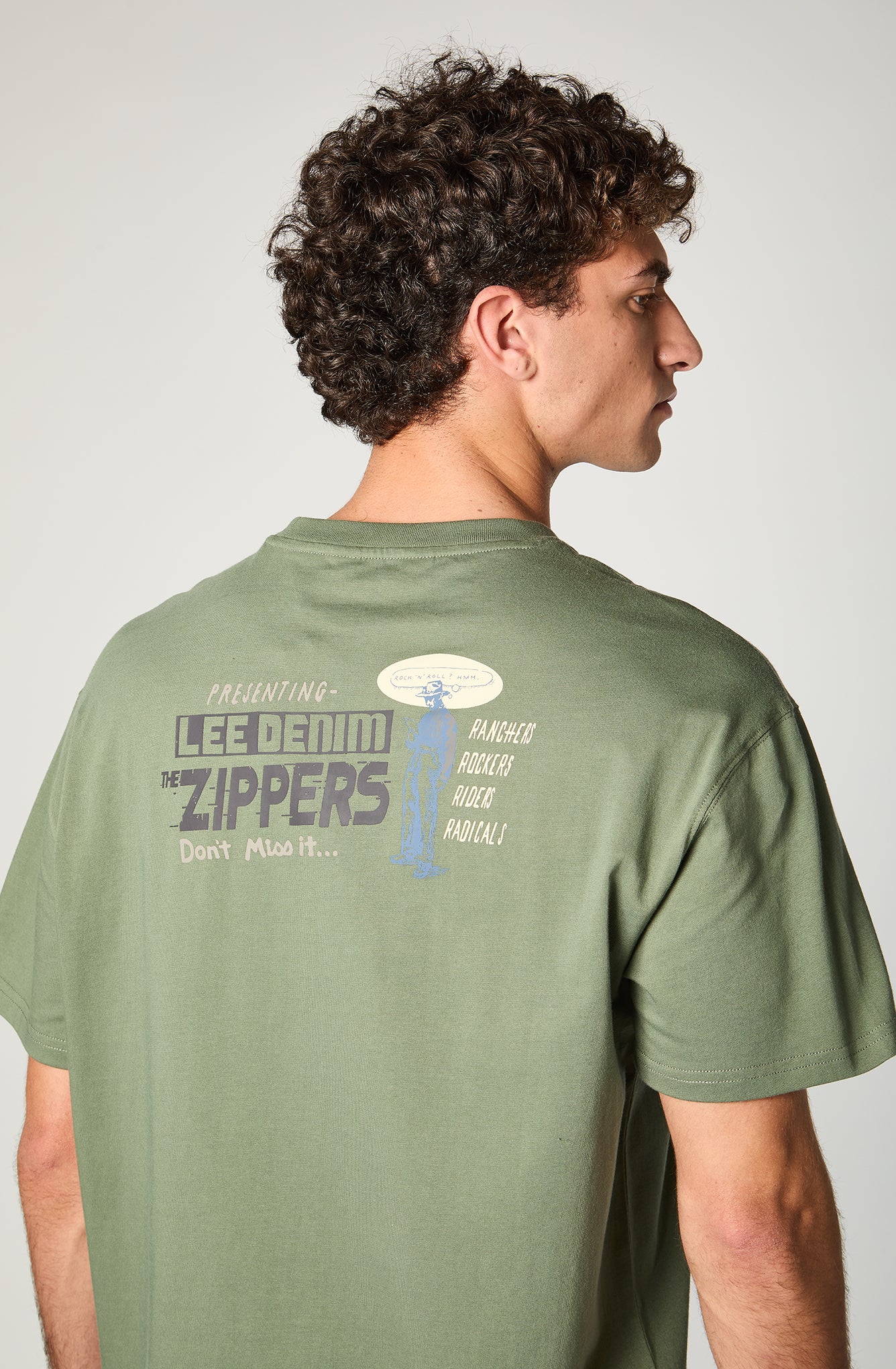 Polera Hombre Relaxed Zippers Verde