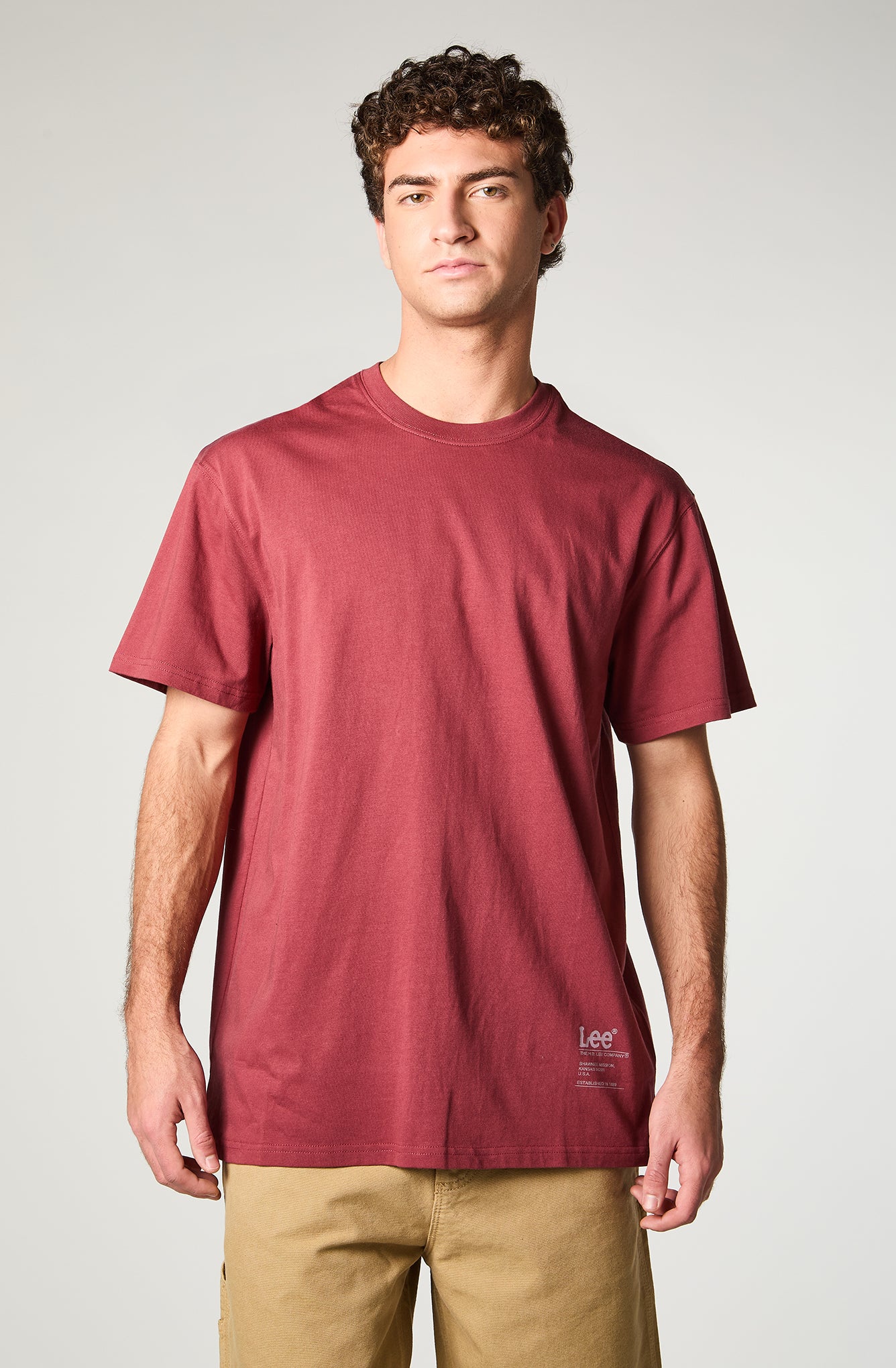 Polera Hombre Lee Kansas Terracota