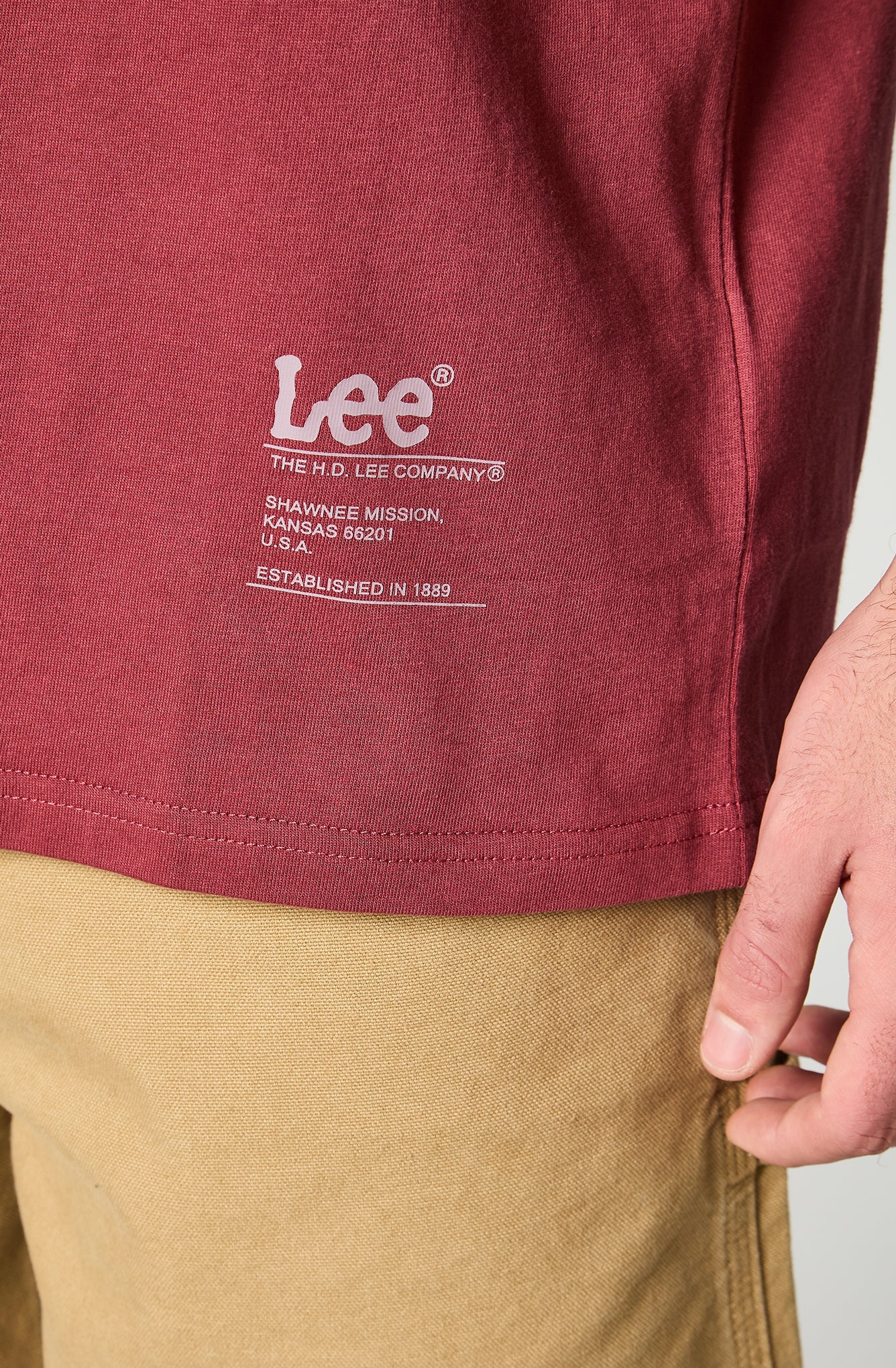 Polera Hombre Lee Kansas Terracota