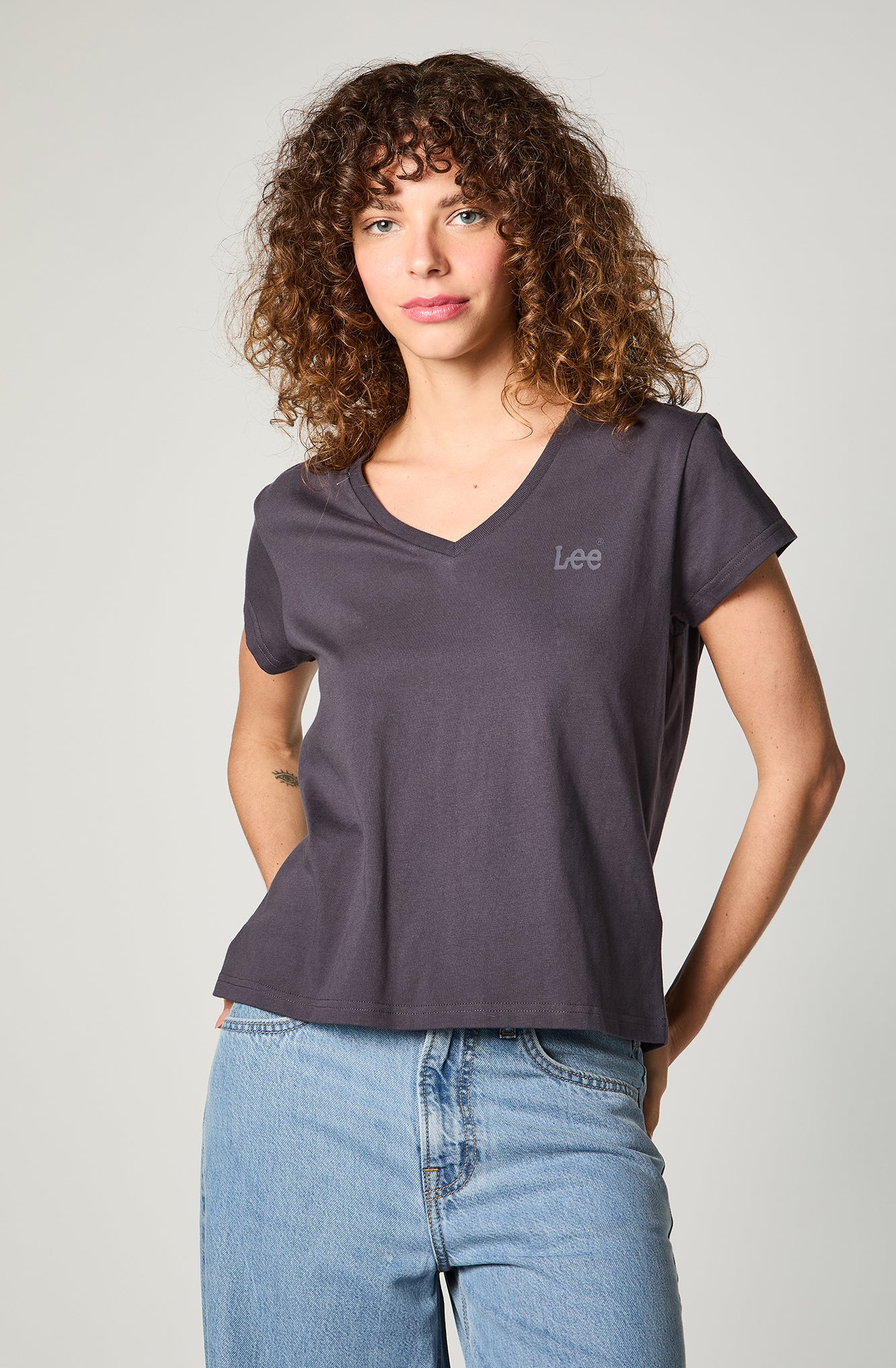 Polera Mujer Relaxed V Neck