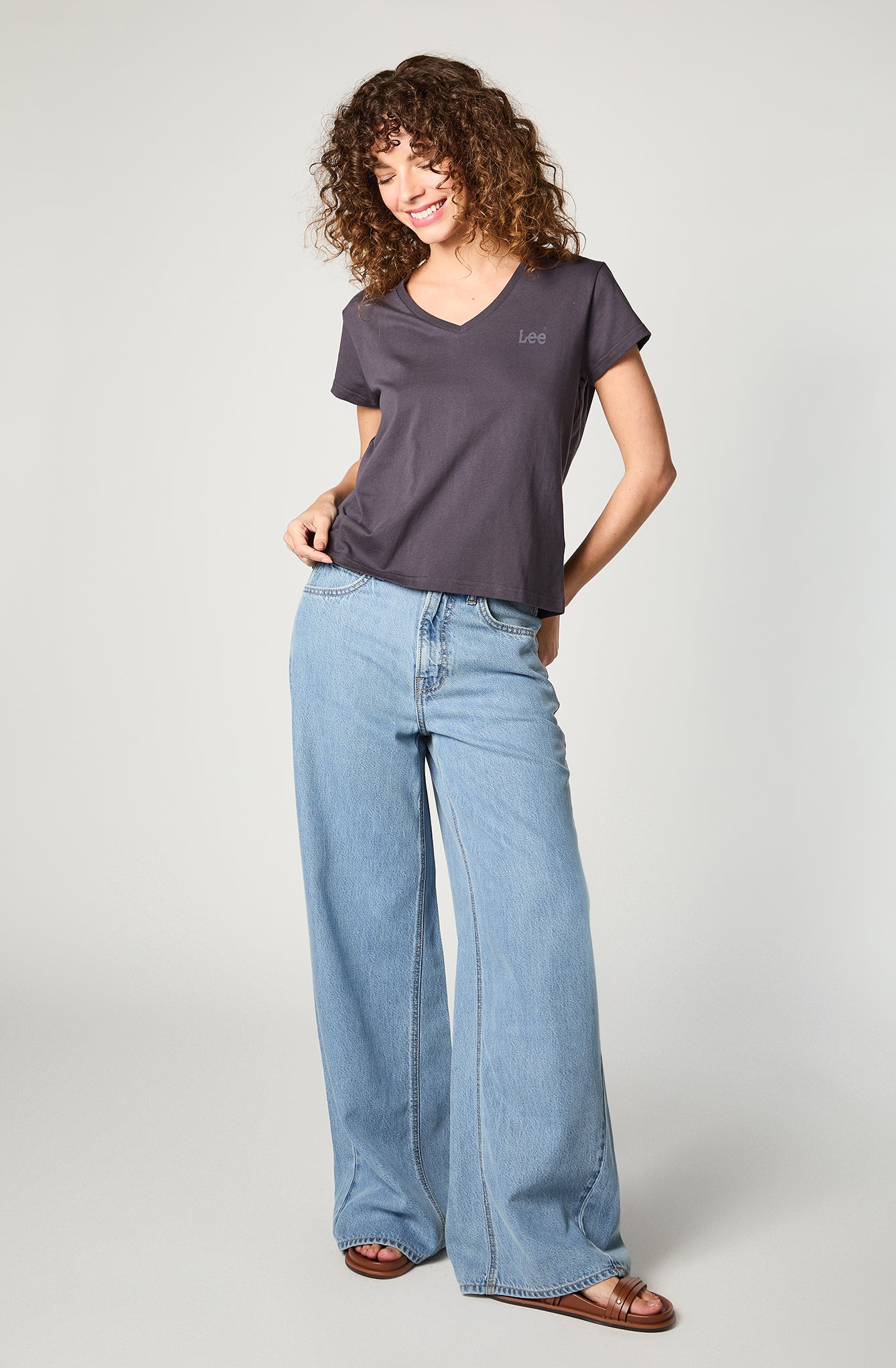 Polera Mujer Relaxed V Neck