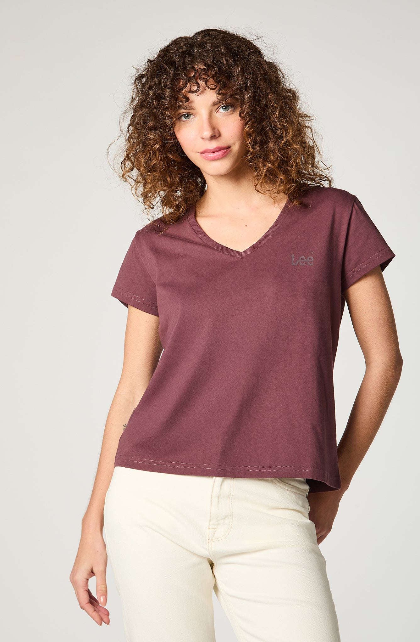Polera Mujer Relaxed V Neck