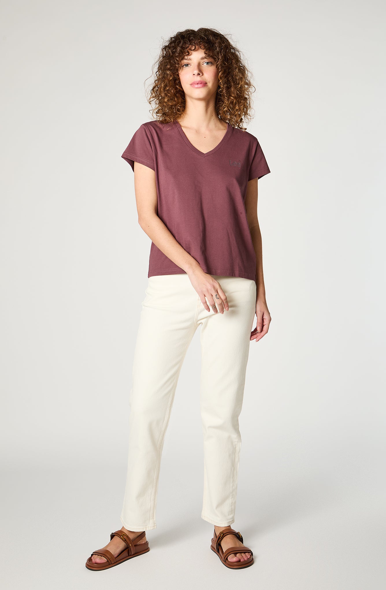 Polera Mujer Relaxed V Neck