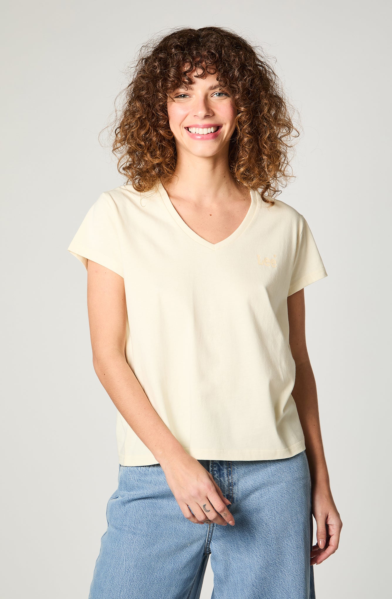 Polera Mujer Relaxed V Neck