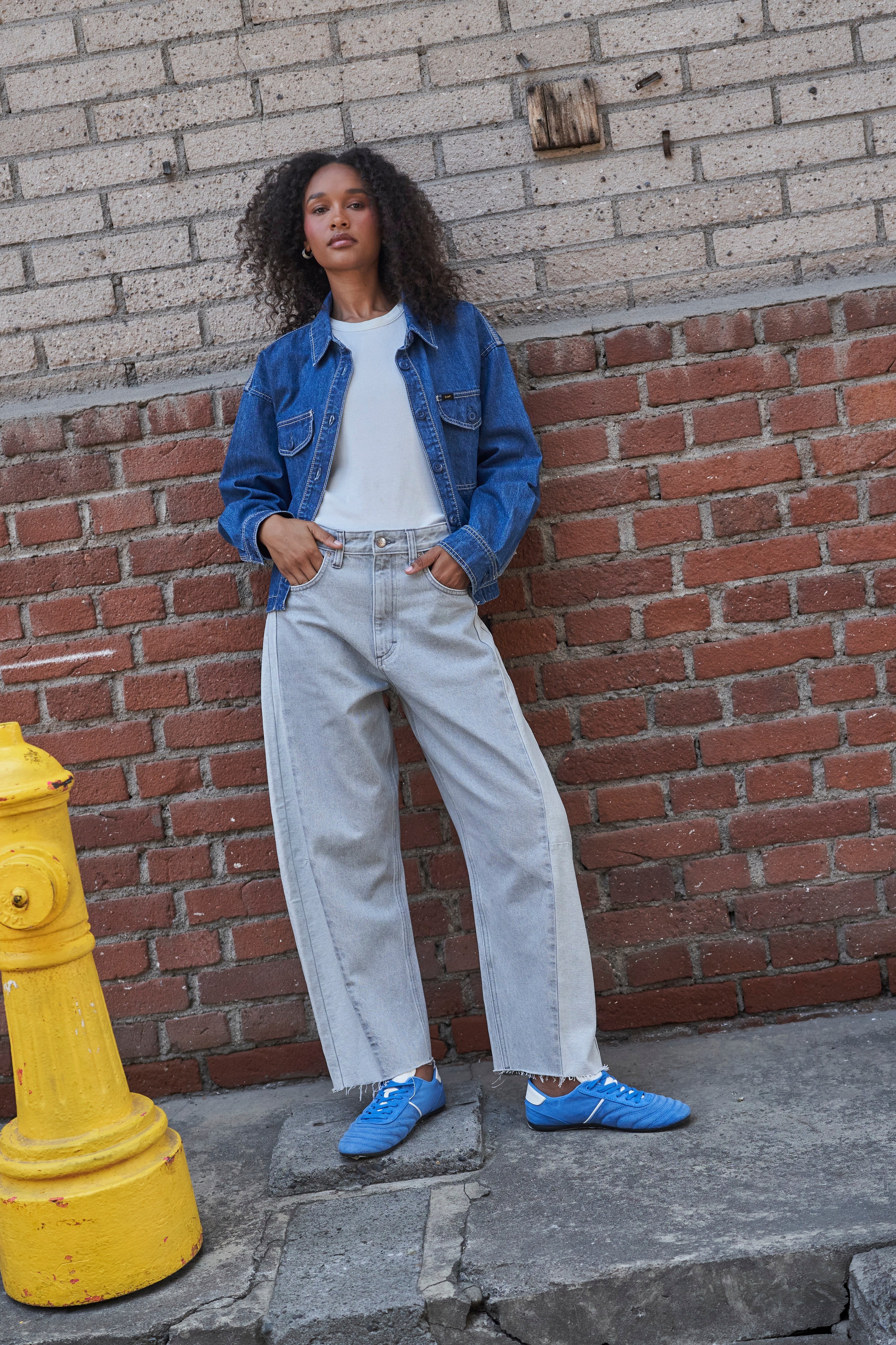 Jeans Mujer Barrel Gris Mr Loose