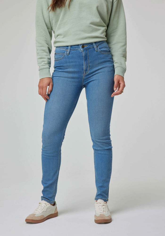 Jeans Mujer Tiro Alto Scarlett High Skinny Fit Mid Blue I