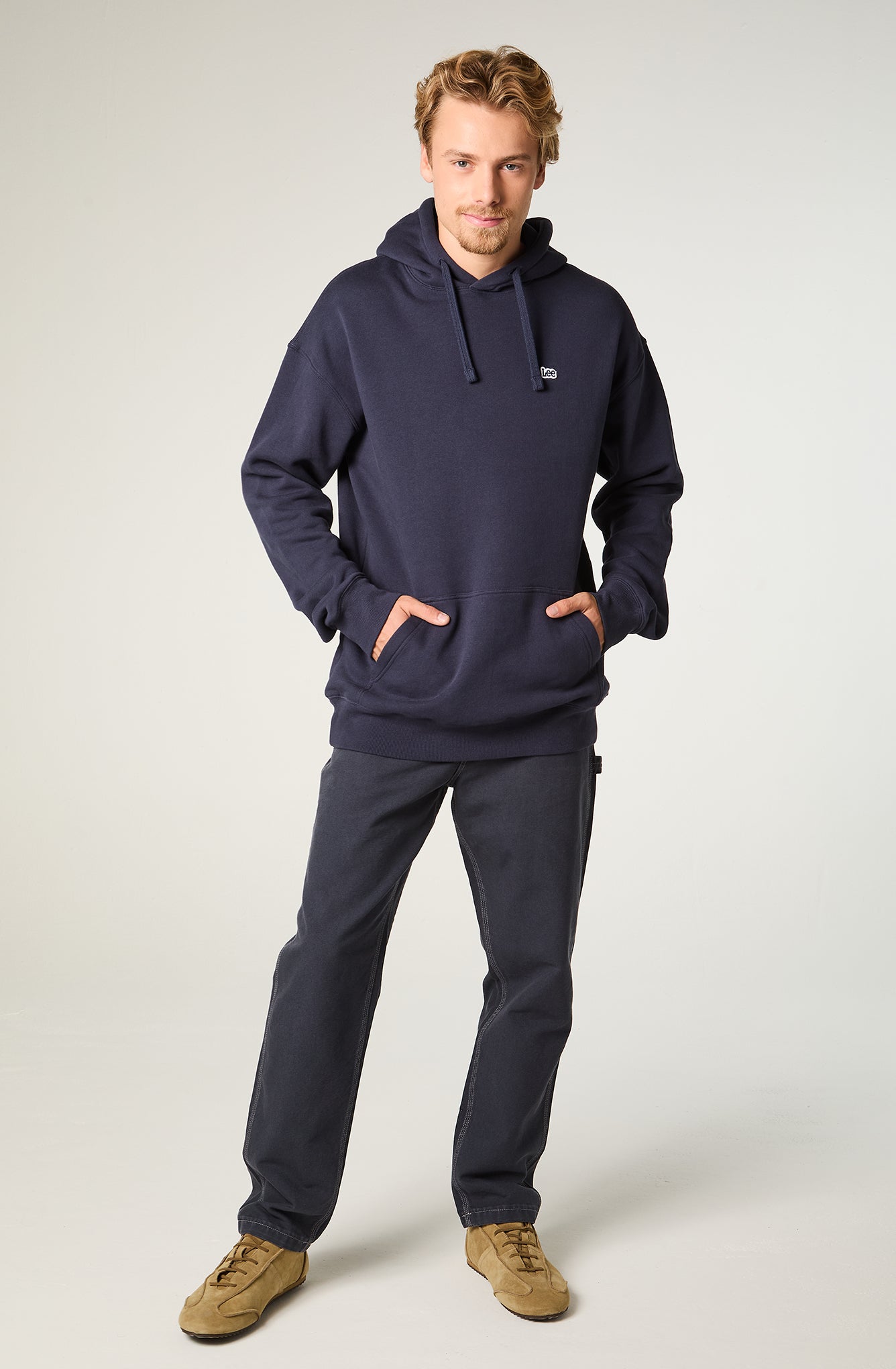Poleron Hombre Loose Azul Hoodie