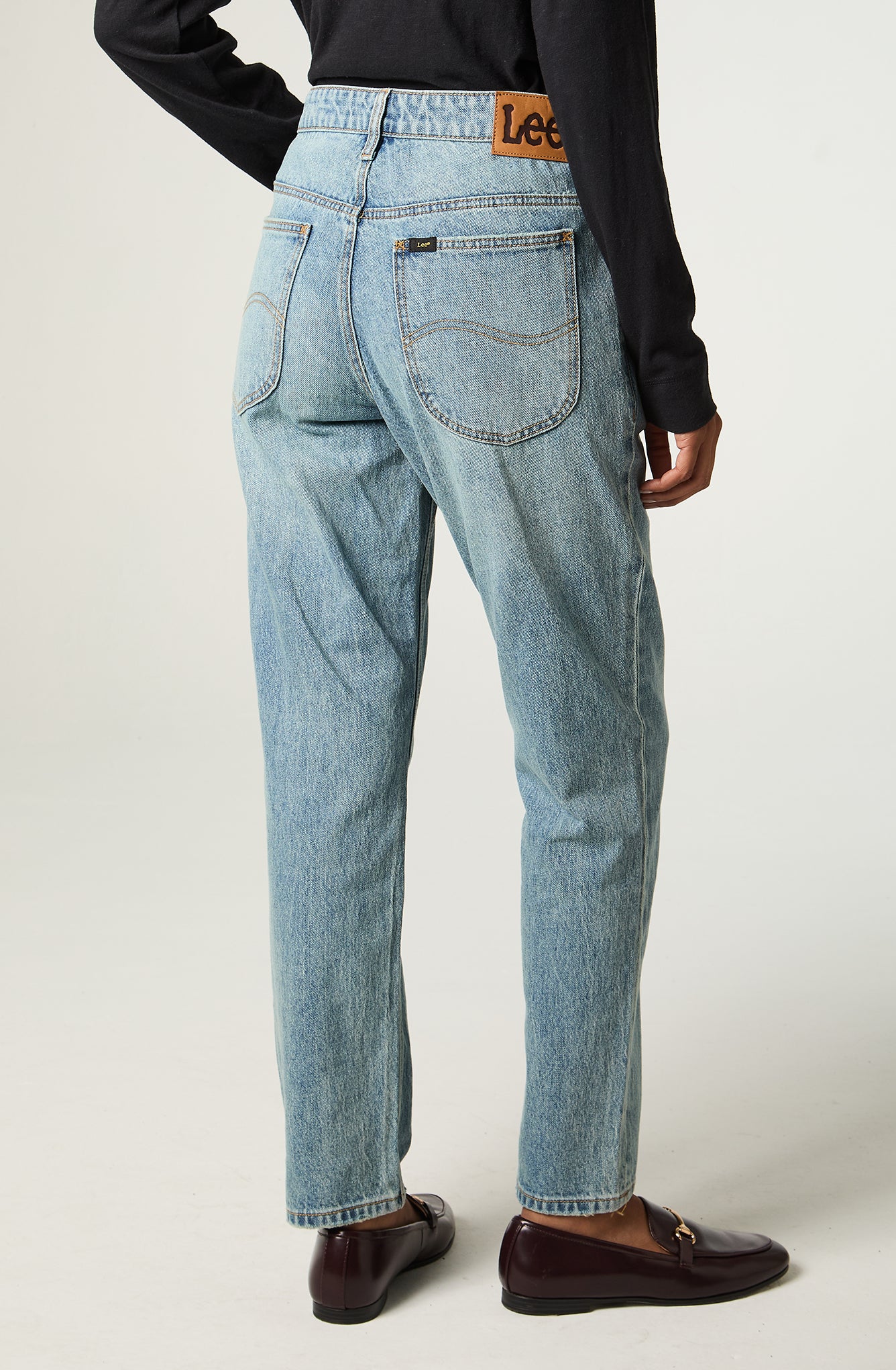 Jeans Mujer Slim Straight Azul Claro Rider