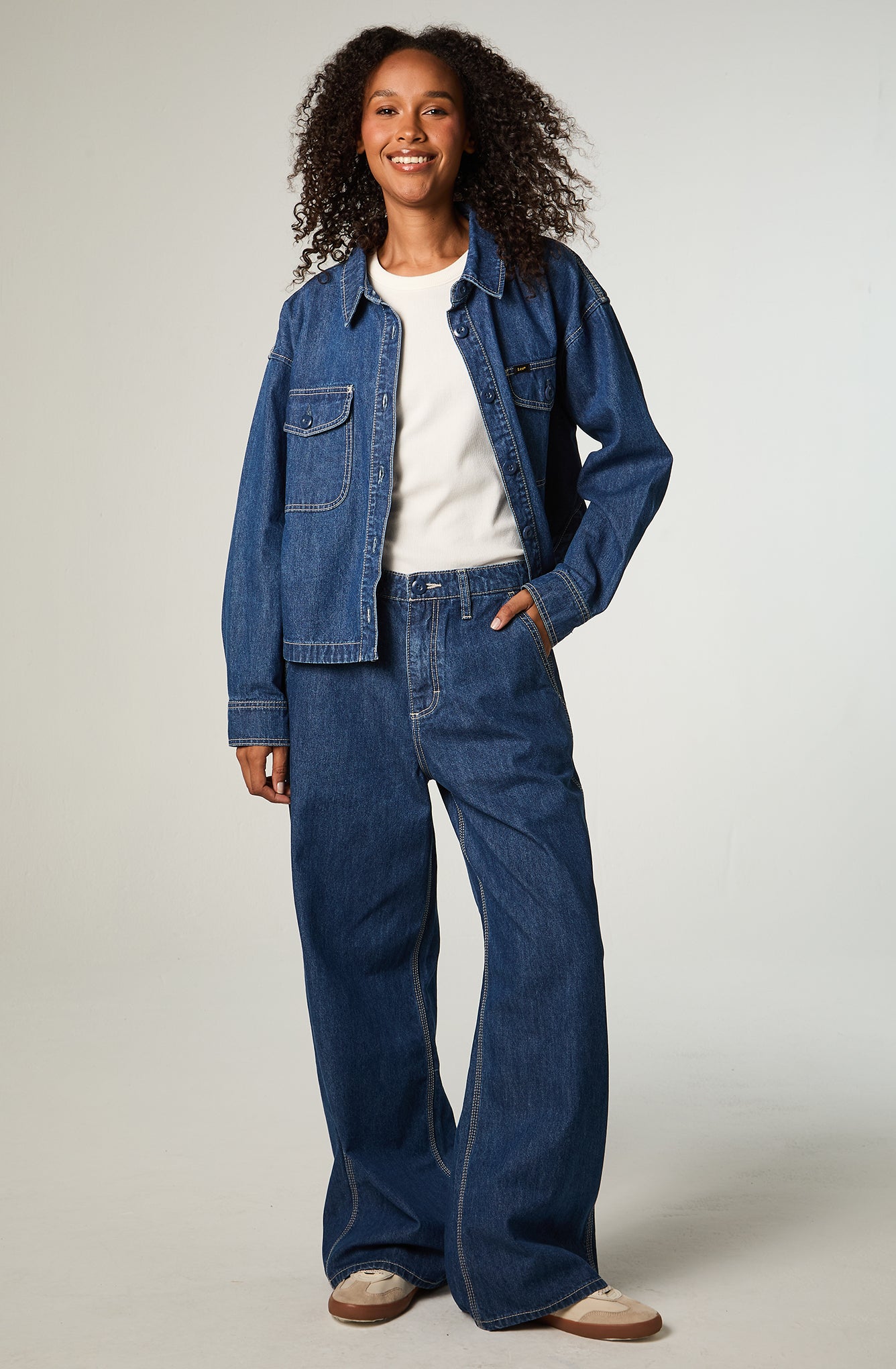 Jeans Mujer Straight Azul Baby A Line