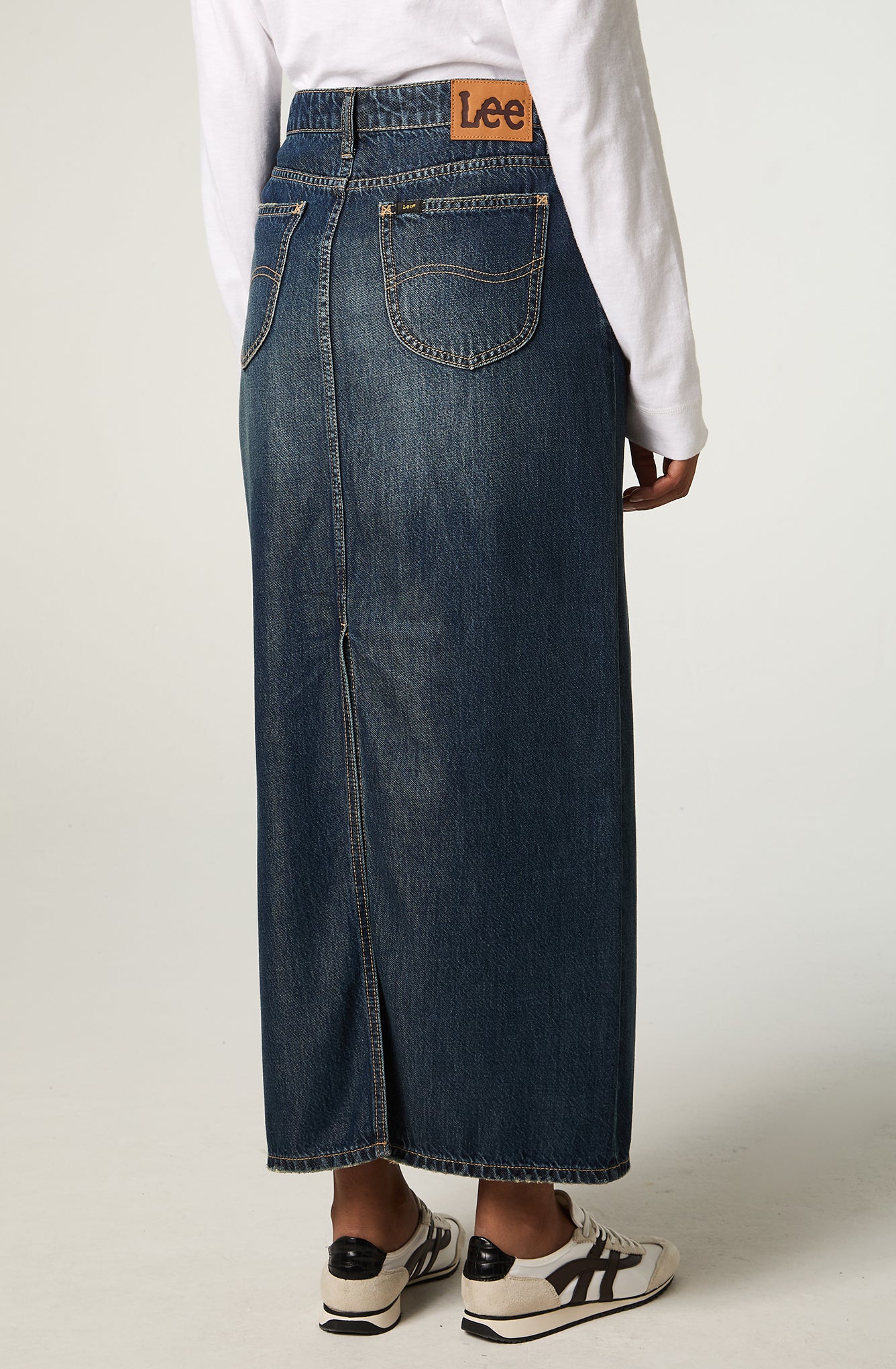 Falda Mujer Maxi Azul Straight