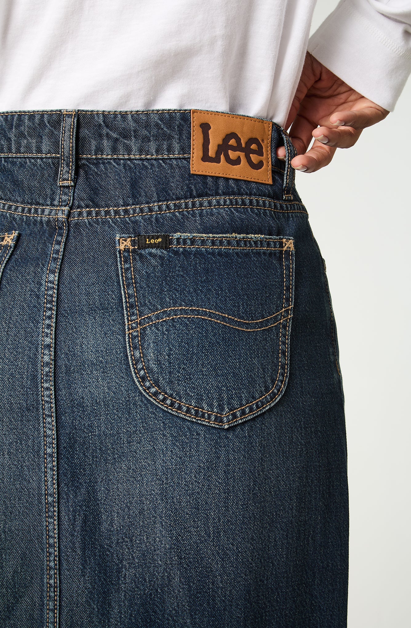 Falda Mujer Maxi Azul Straight