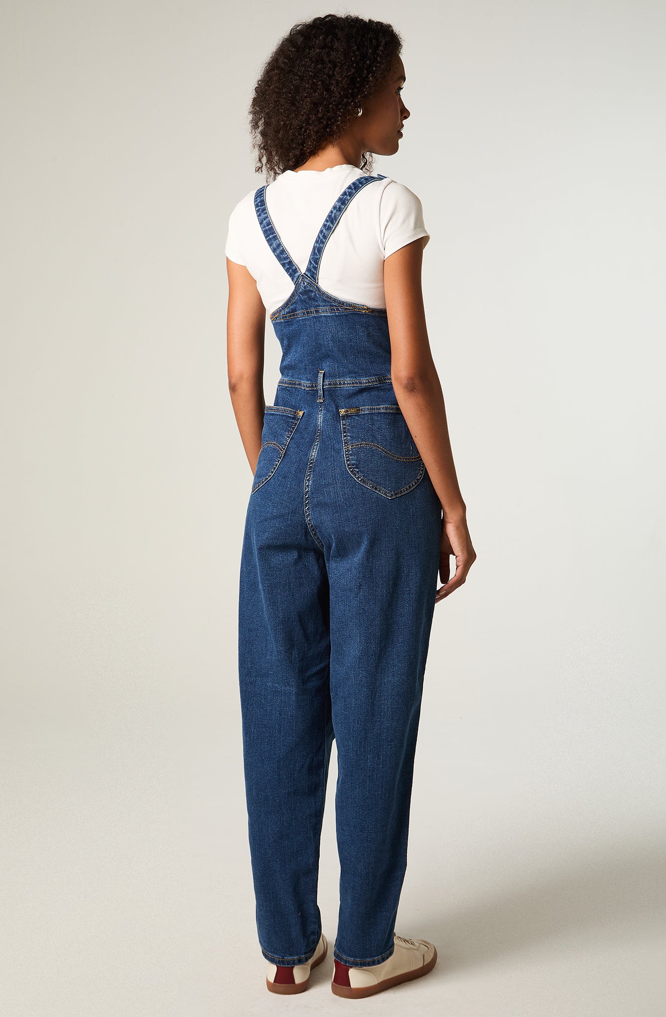 Jardinera Mujer Mom Bib Relaxed Fit Rinse