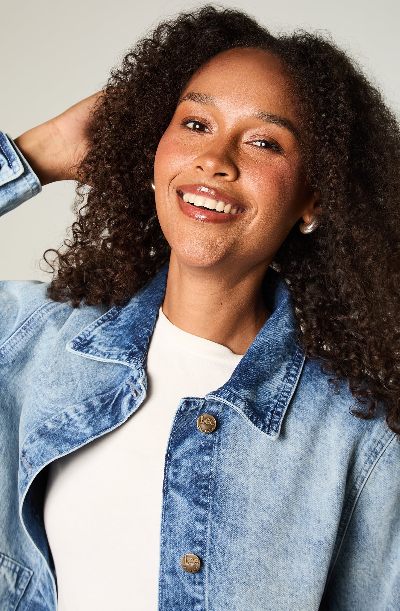 Chaqueta Lee Denim Washed Light Blue