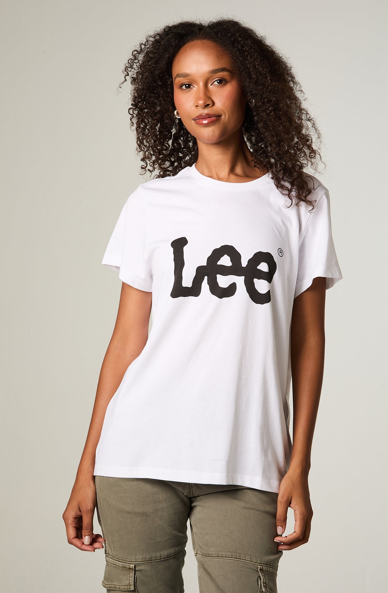 Polera Mujer Logo Lee Tee White