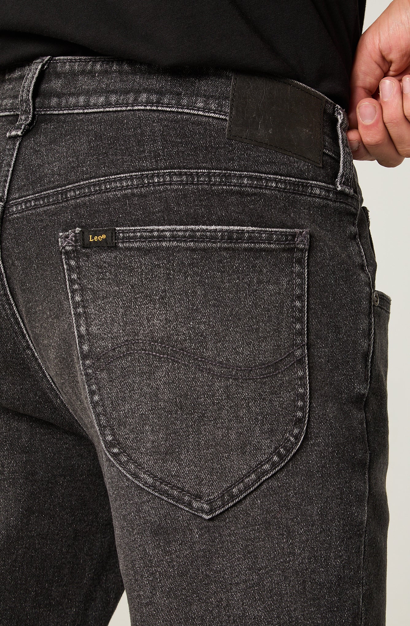 Jeans Hombre Straight Tiro Medio Gris Oscuro Daren