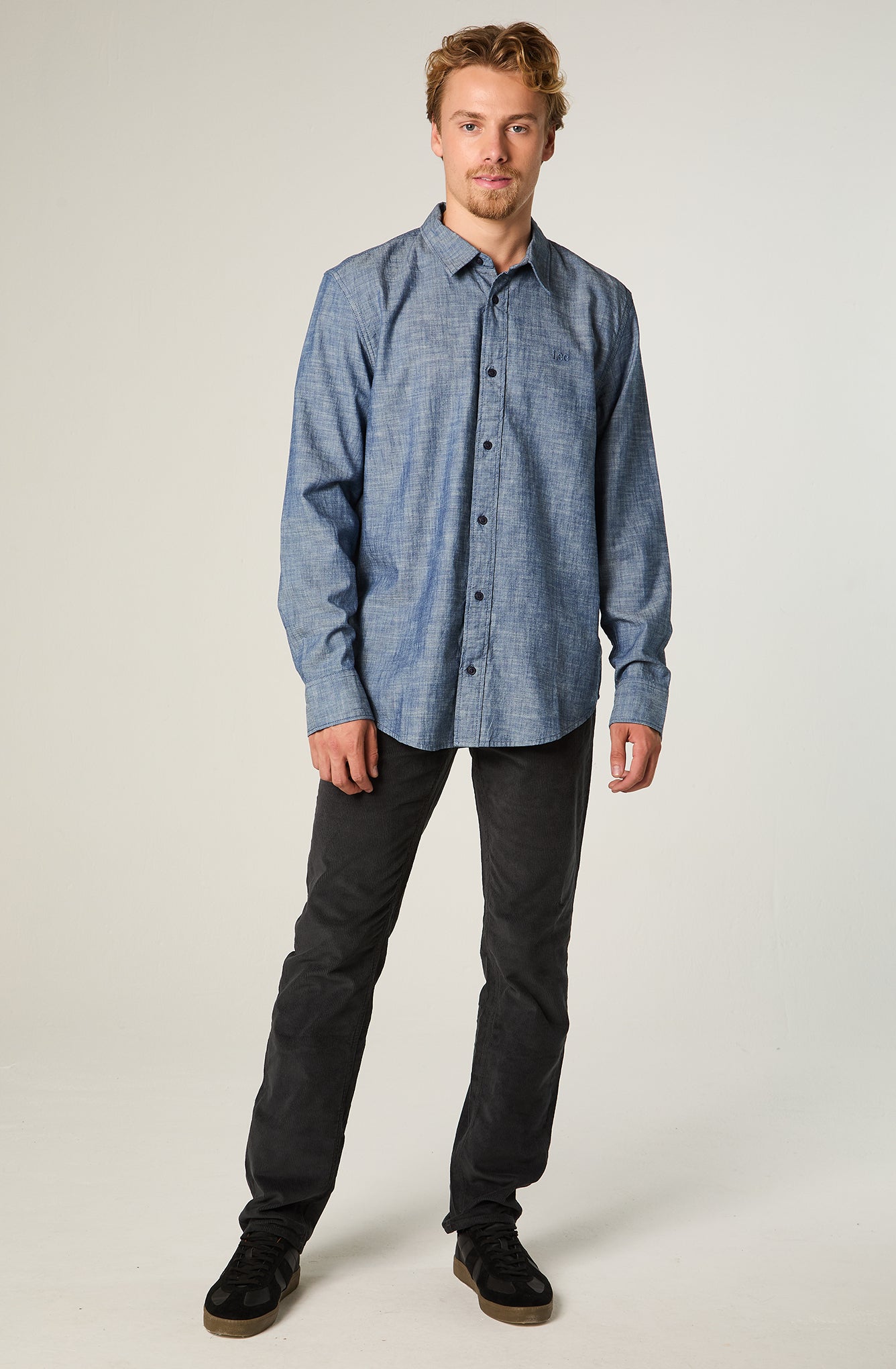 Camisa ML Hombre Clean Regular Celeste