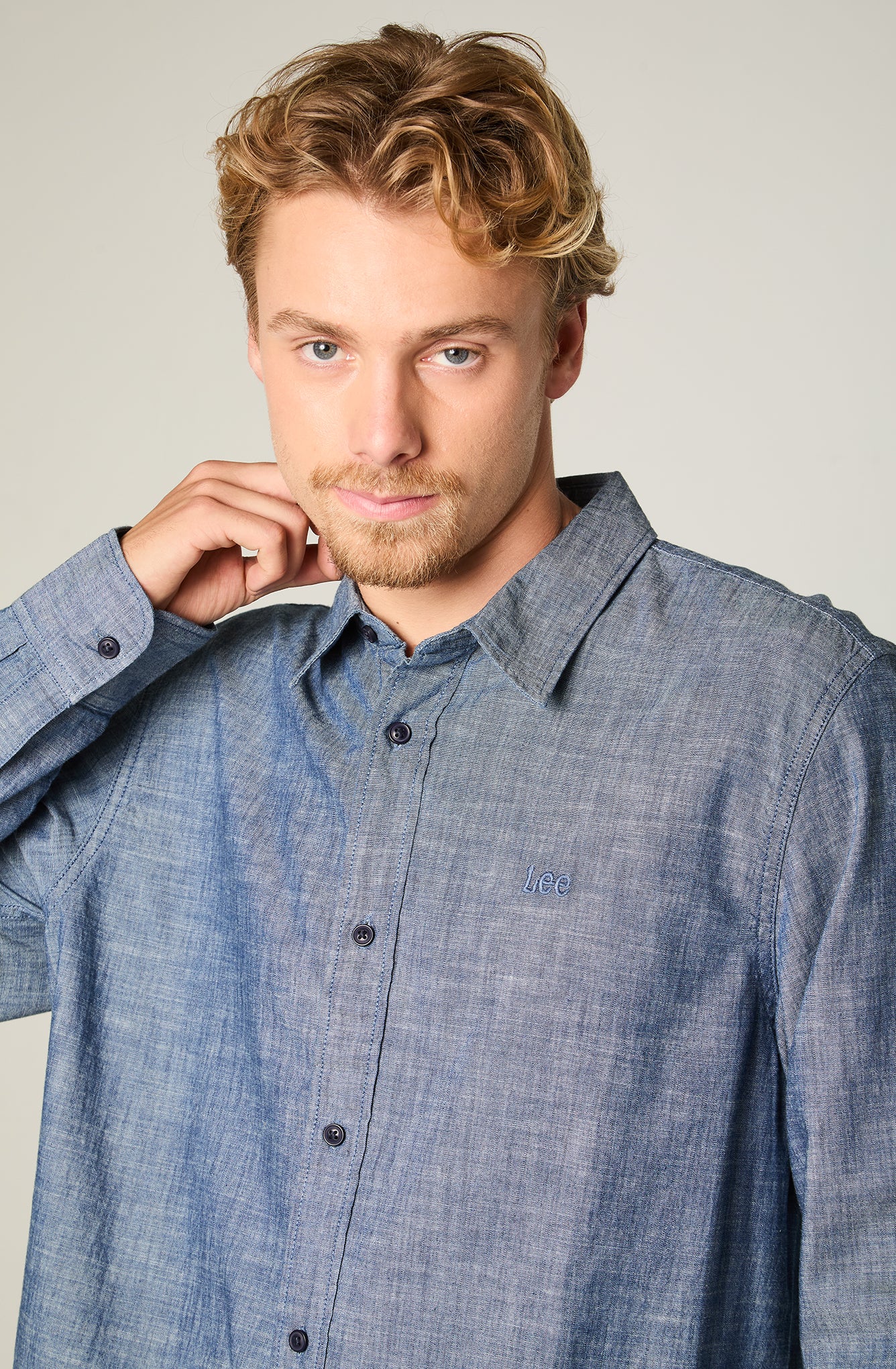 Camisa ML Hombre Clean Regular Celeste