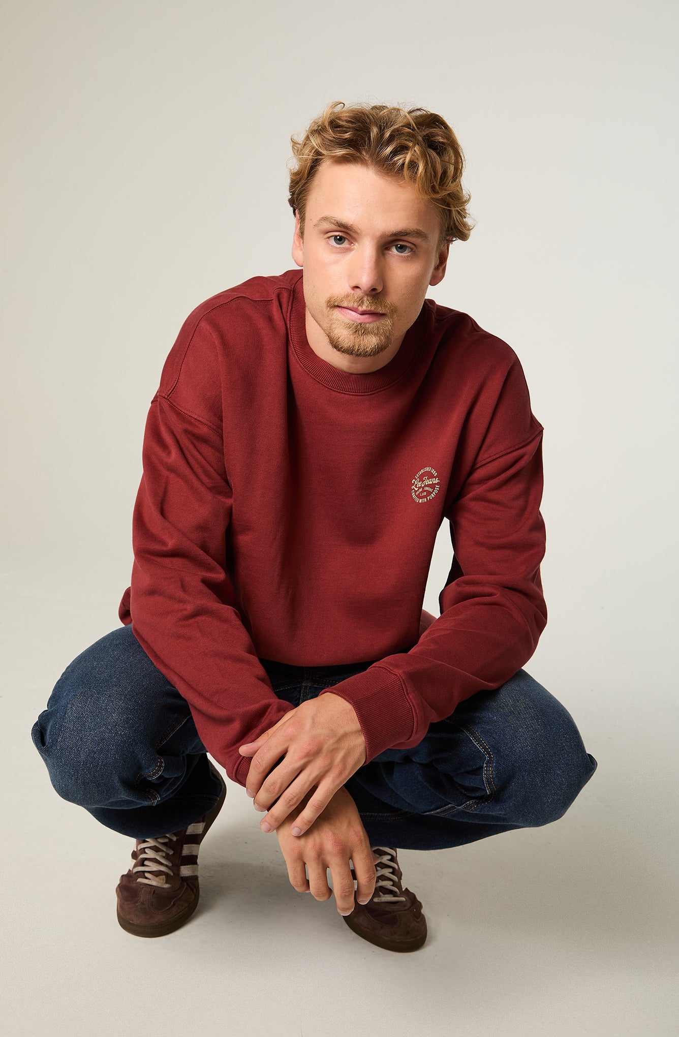 Poleron Hombre Regular Ladrillo Crew