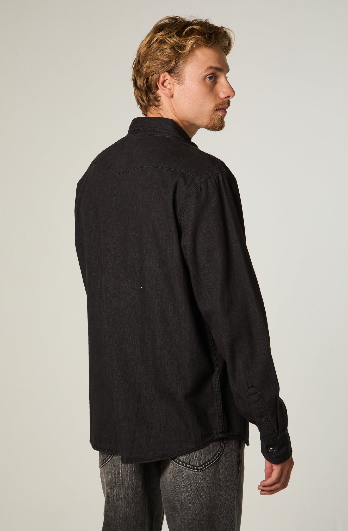 Camisa Hombre Regular Western Negro