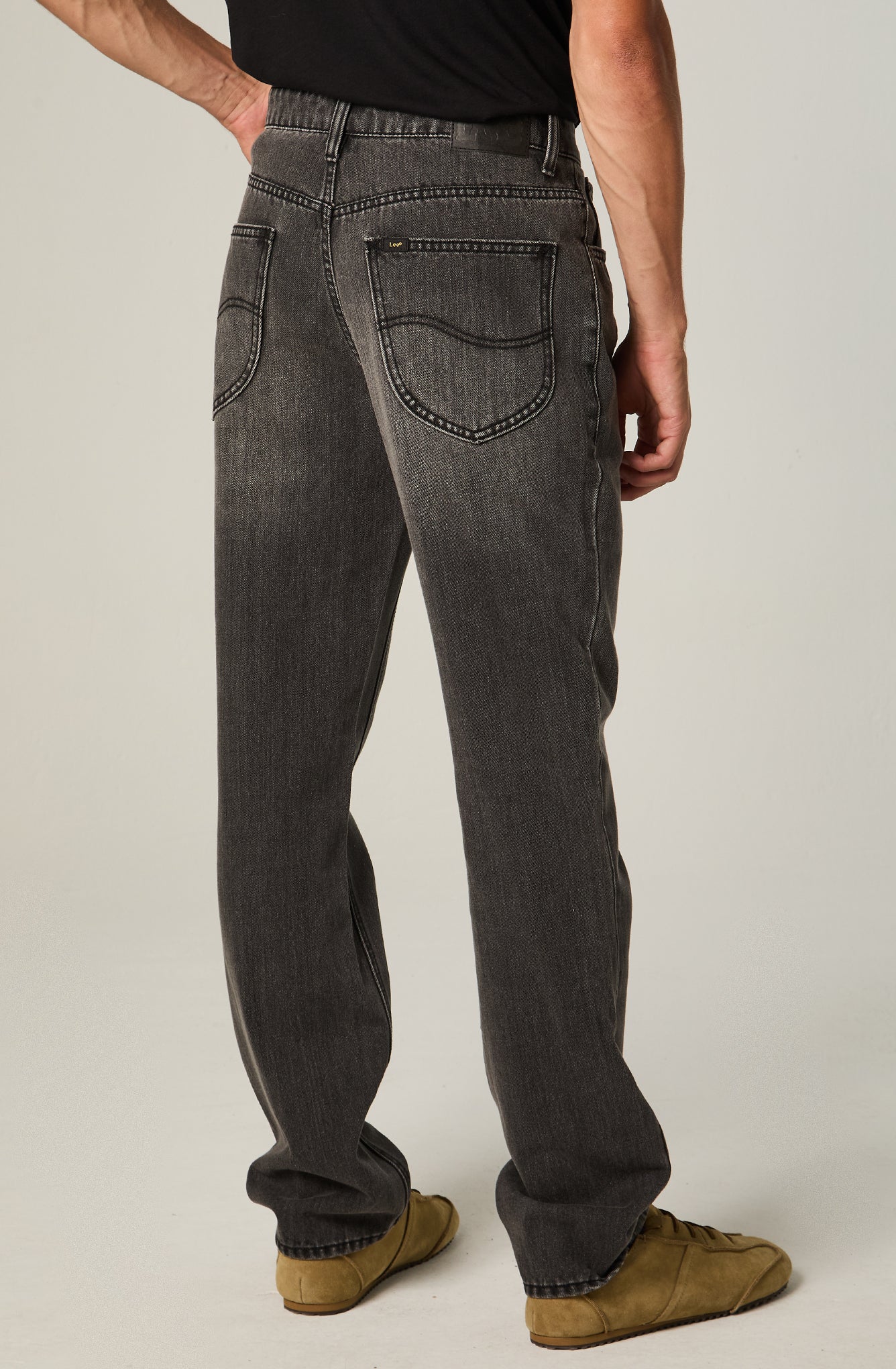 Jeans Hombre Straight Tiro Alto Negro Brooklyn