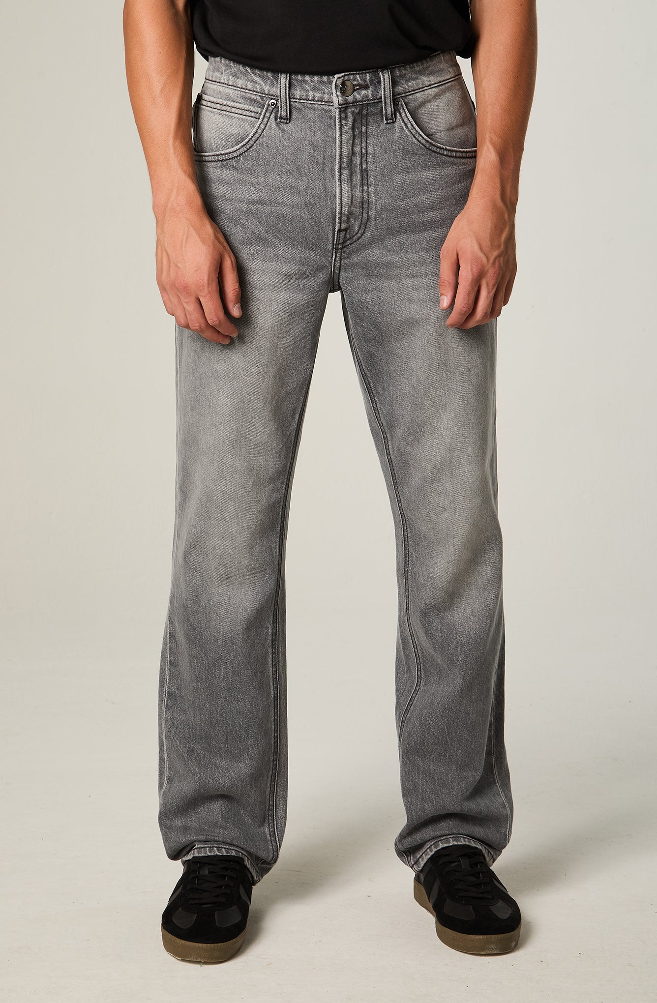 Jeans Hombre Straight Tiro Alto Gris Brooklyn