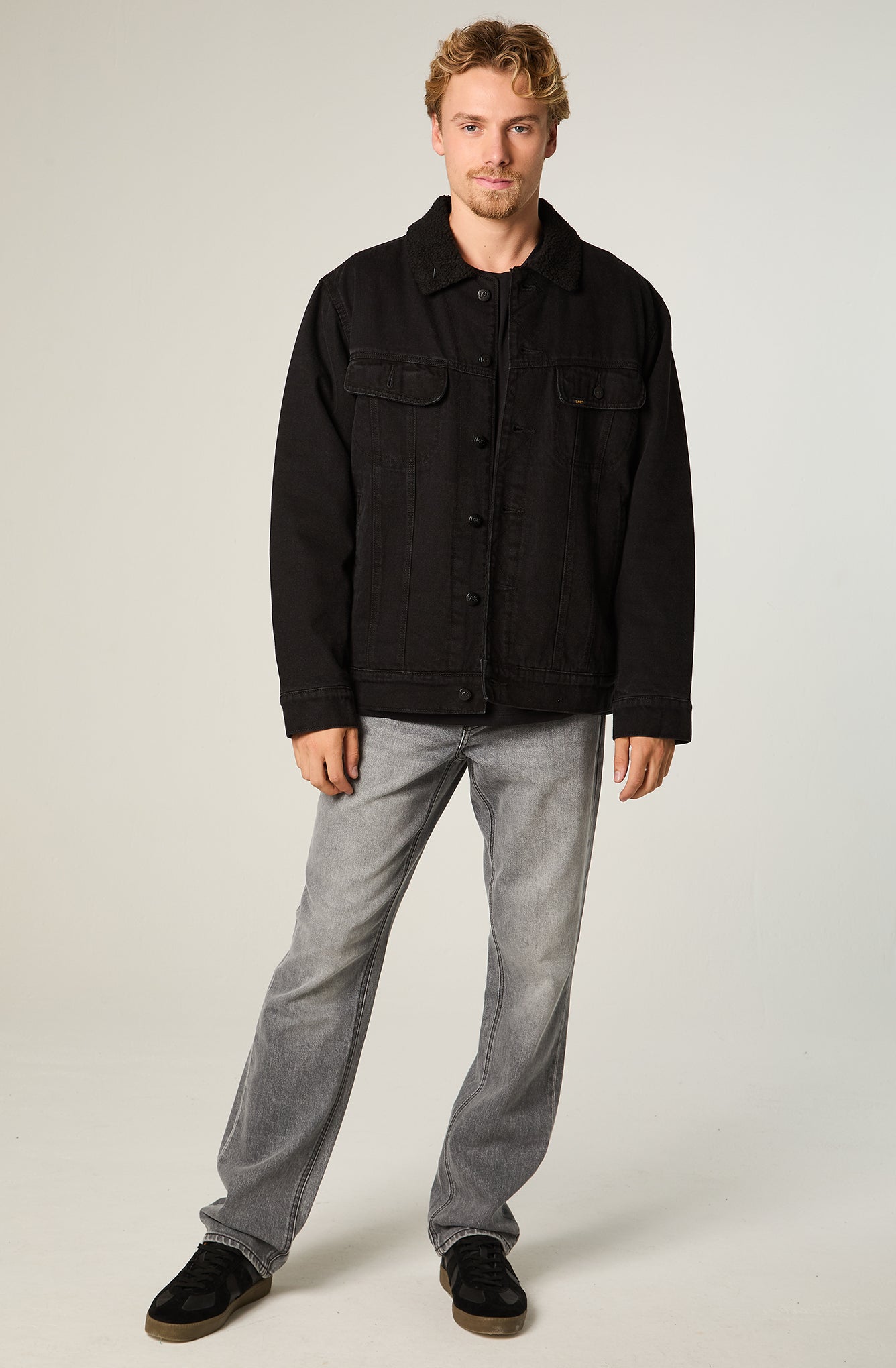 Chaqueta Hombre Rider Sherpa Jacket Denim Black