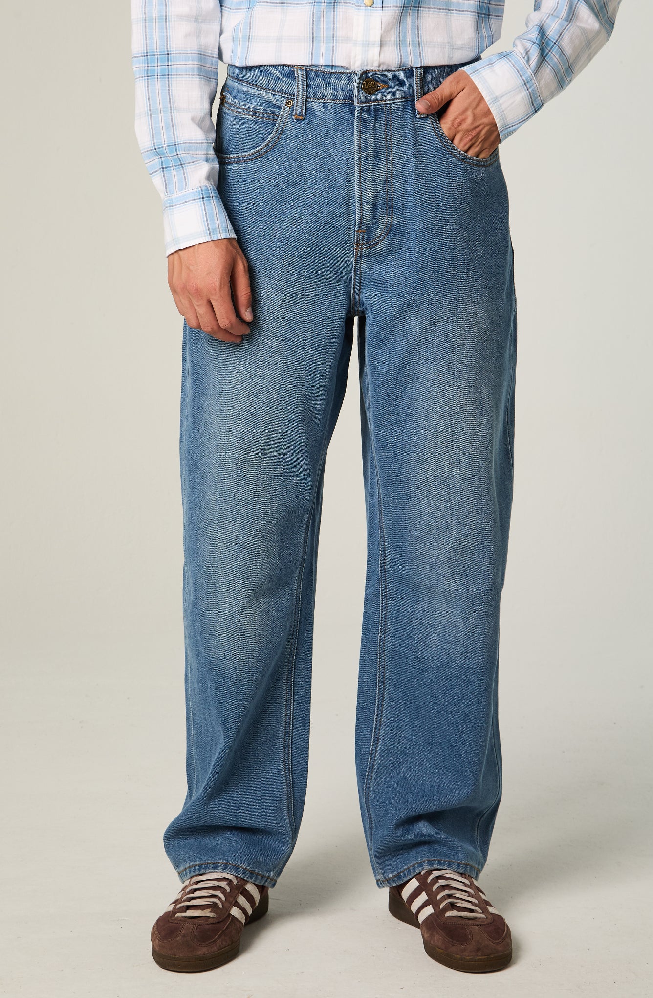 Jeans Lee Asher Loose Straight Fit Worker Mid