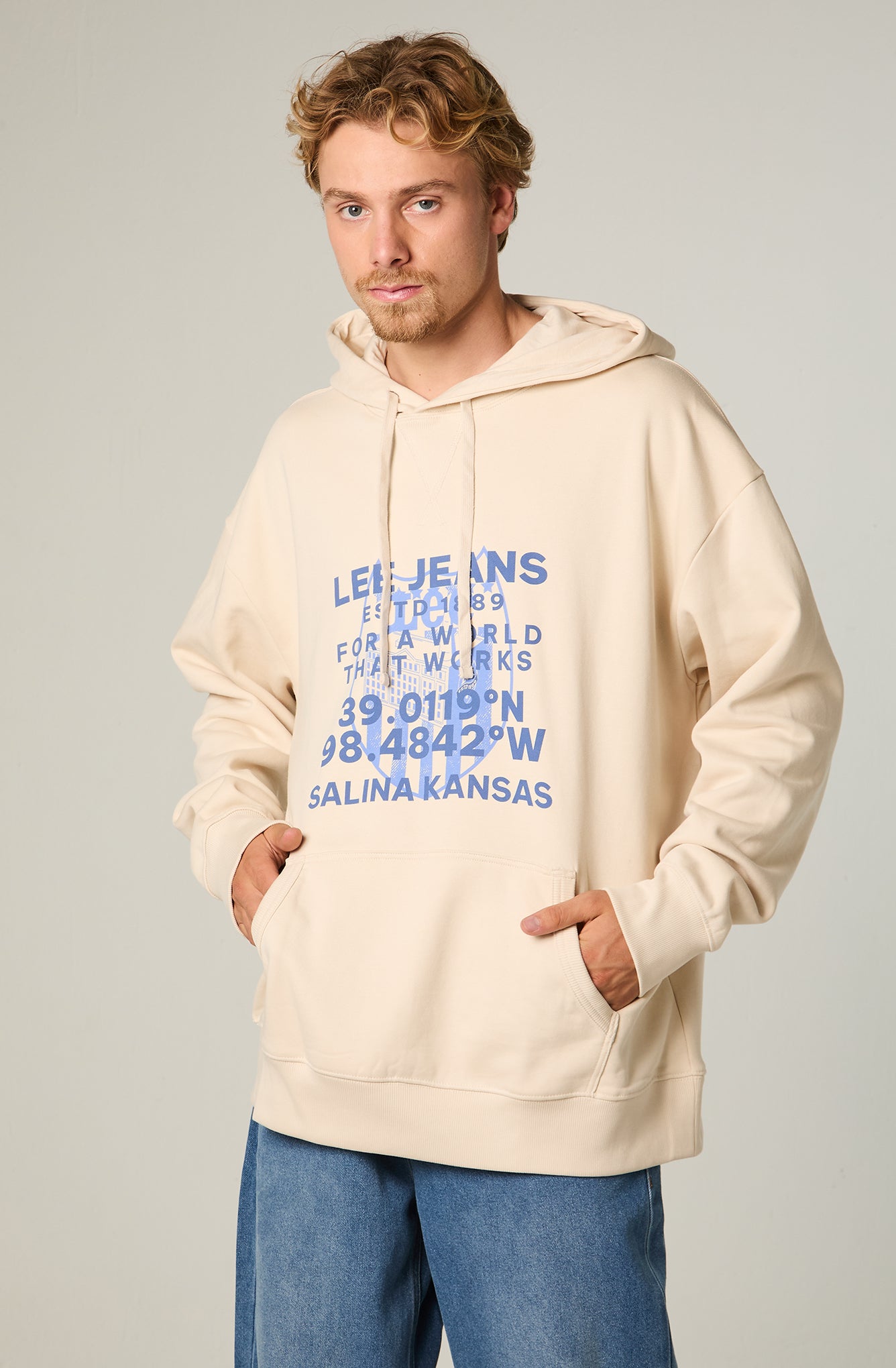 Poleron Lee Hoodie Vintage White