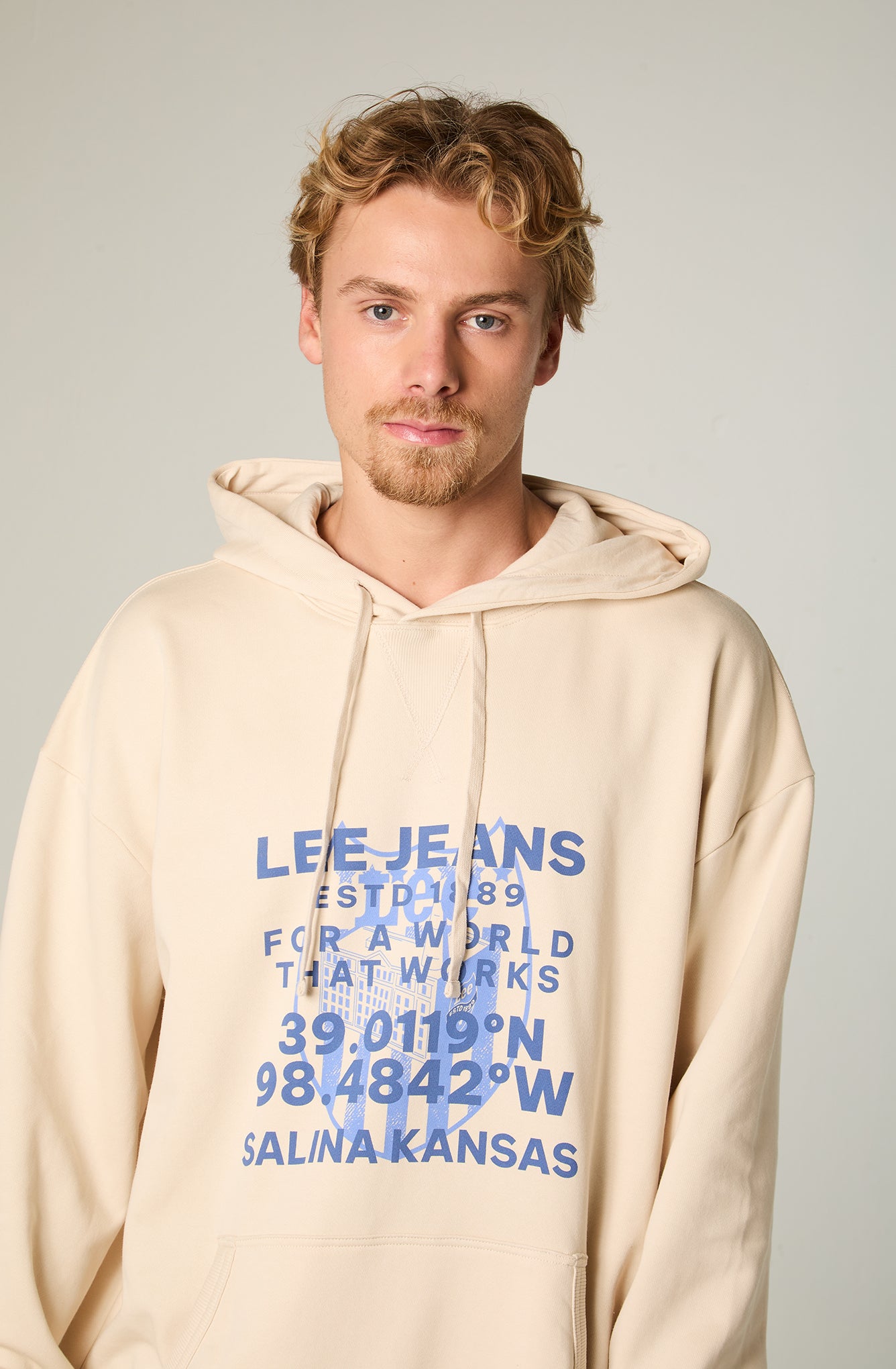 Poleron Lee Hoodie Vintage White