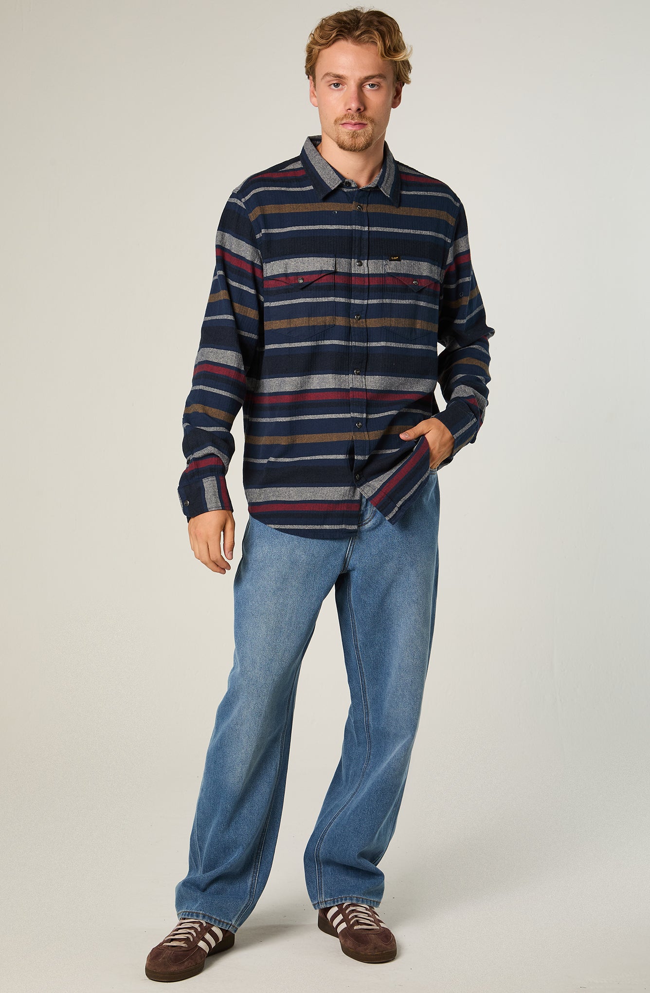 Camisa Hombre Lee Clean Mood indigo