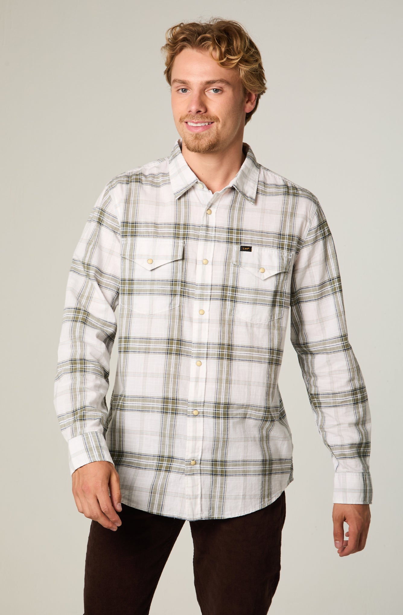 Camisa Hombre Lee Clean Mercantile Bright White