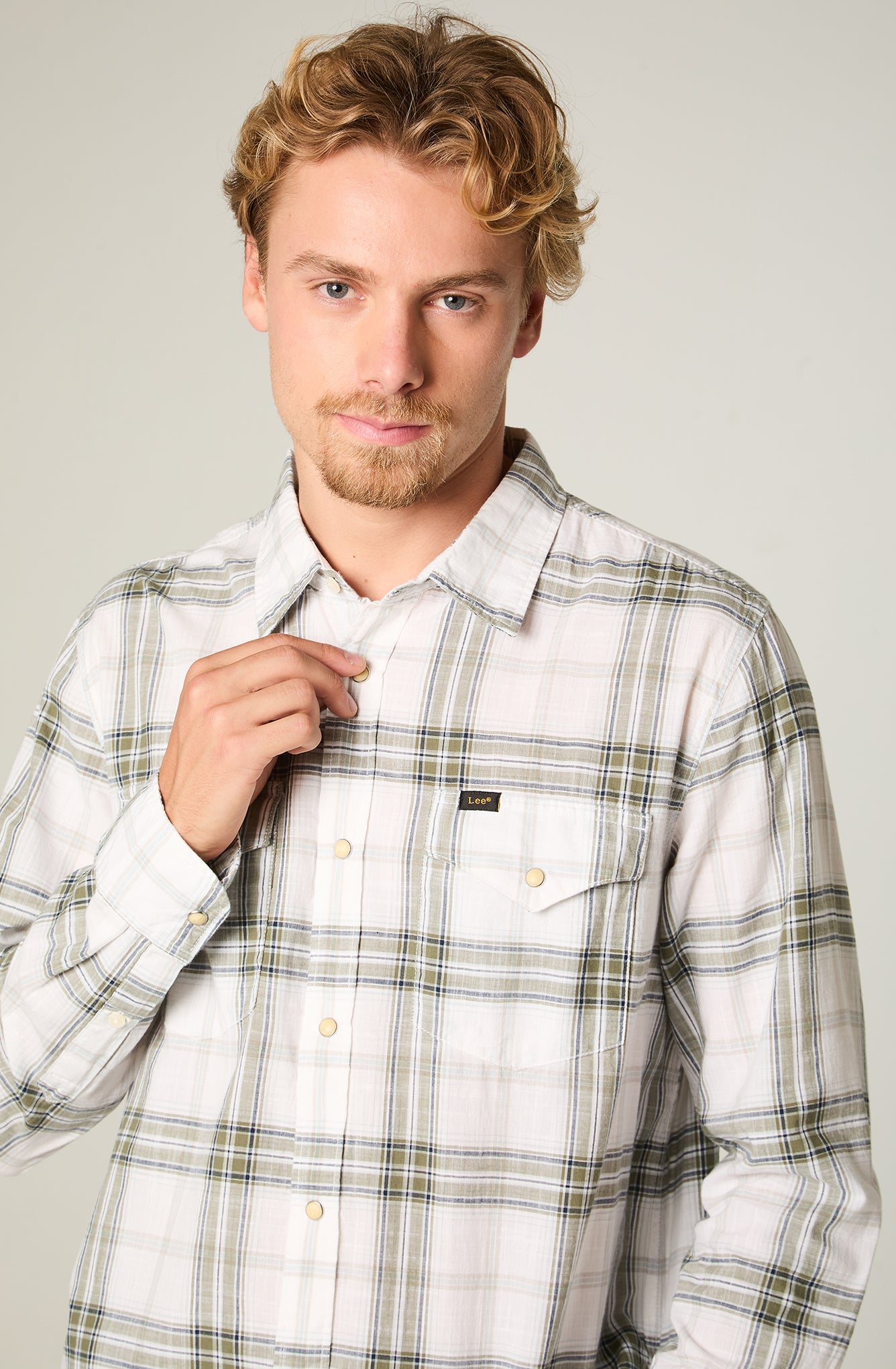 Camisa Hombre Lee Clean Mercantile Bright White