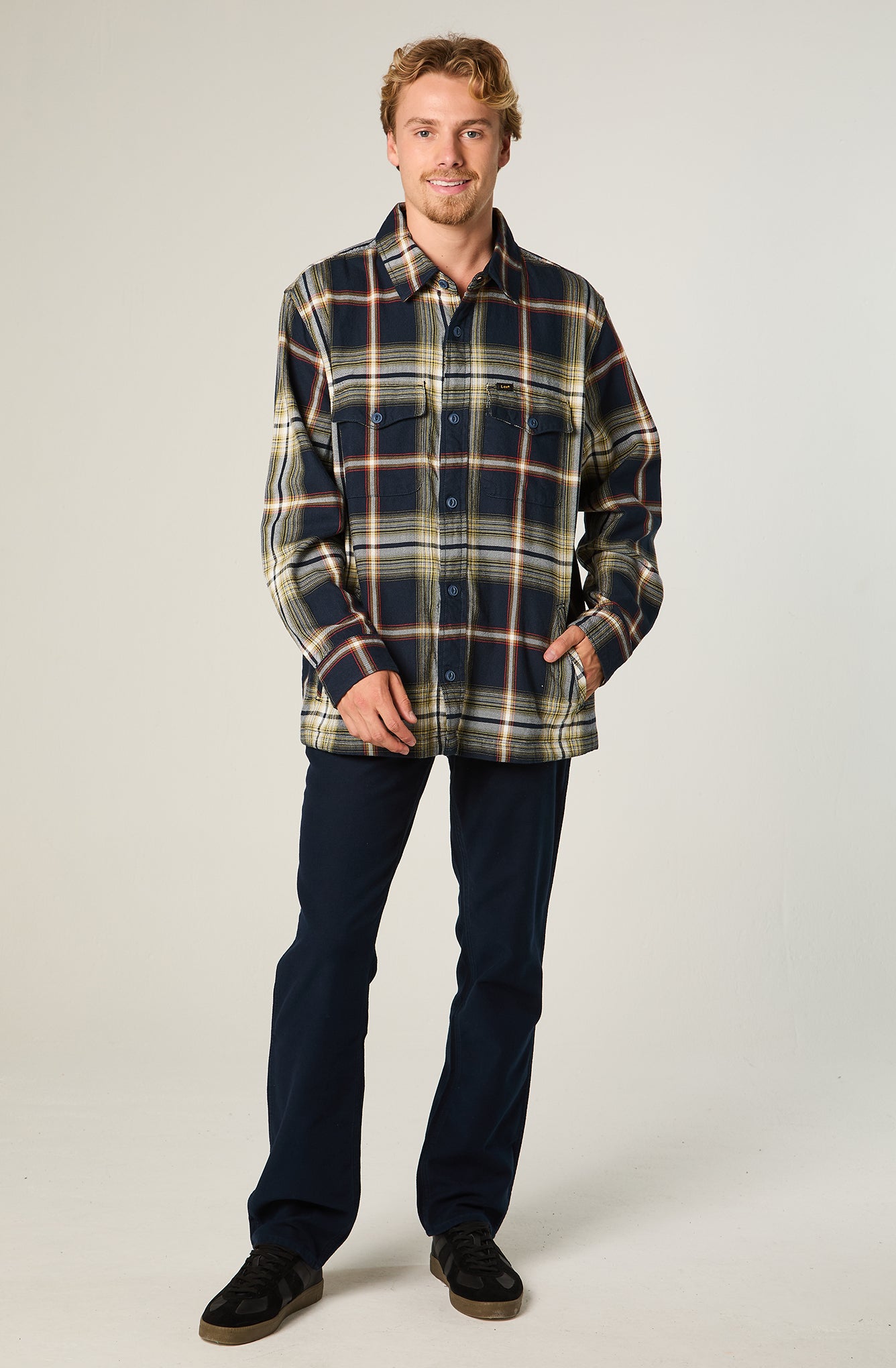 Camisa Hombre Overshirt Navy