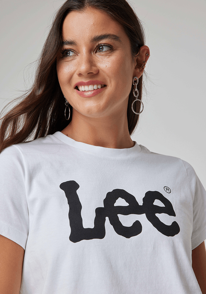 Polera Mujer Logo Lee Tee White