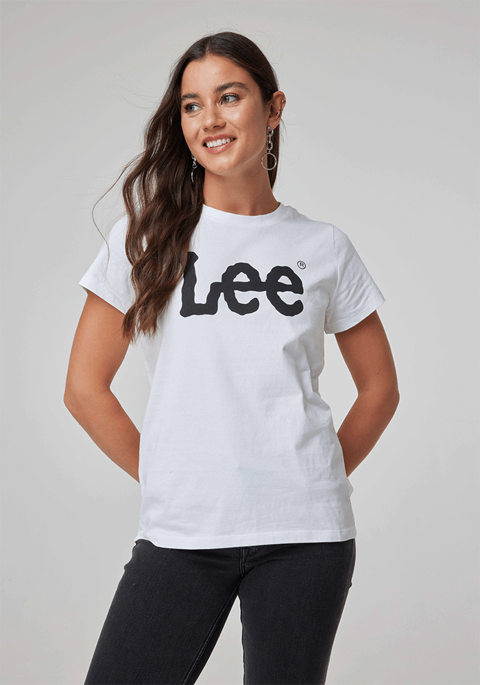 Polera Mujer Logo Lee Tee White