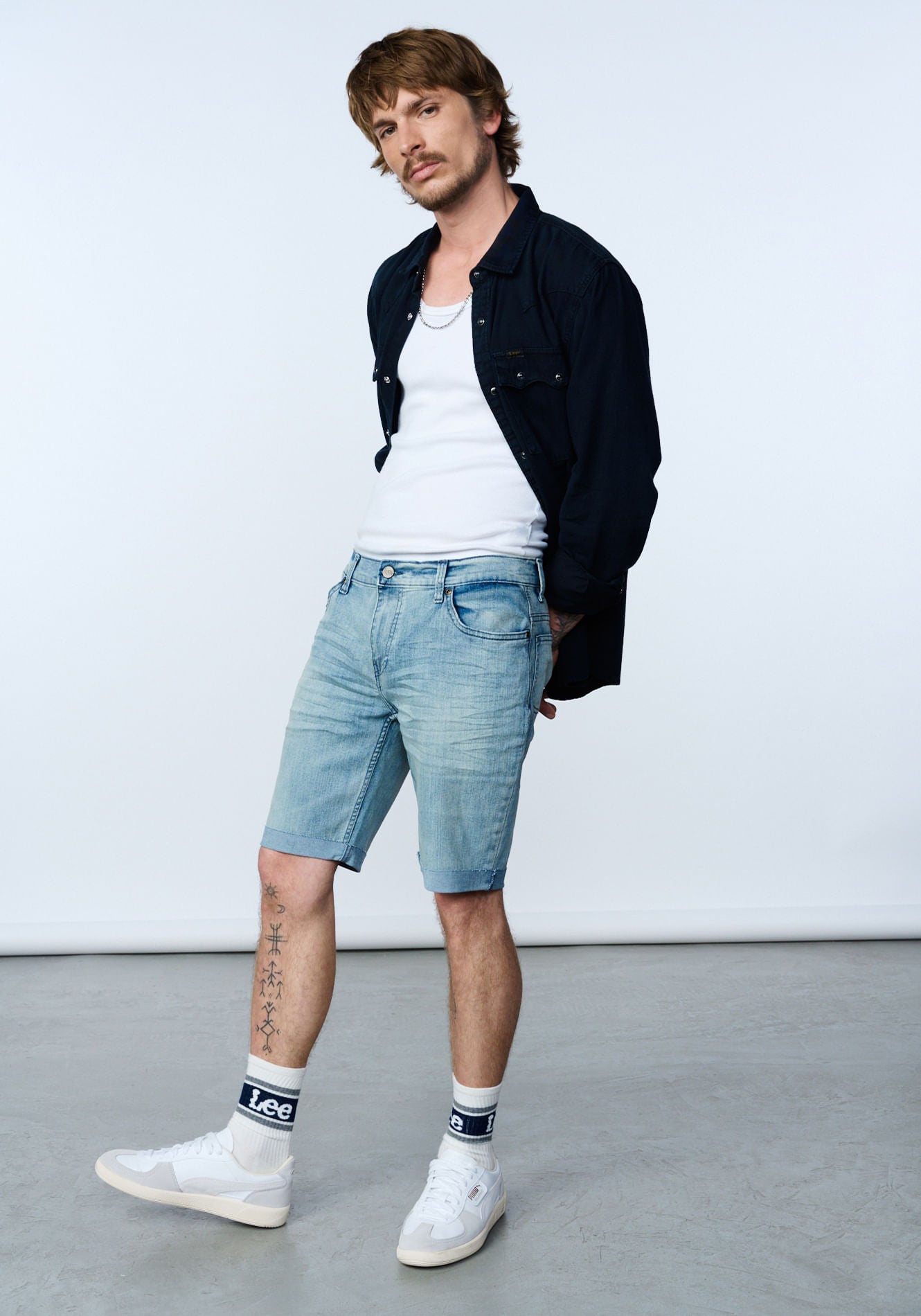 Short Denim Light Blue