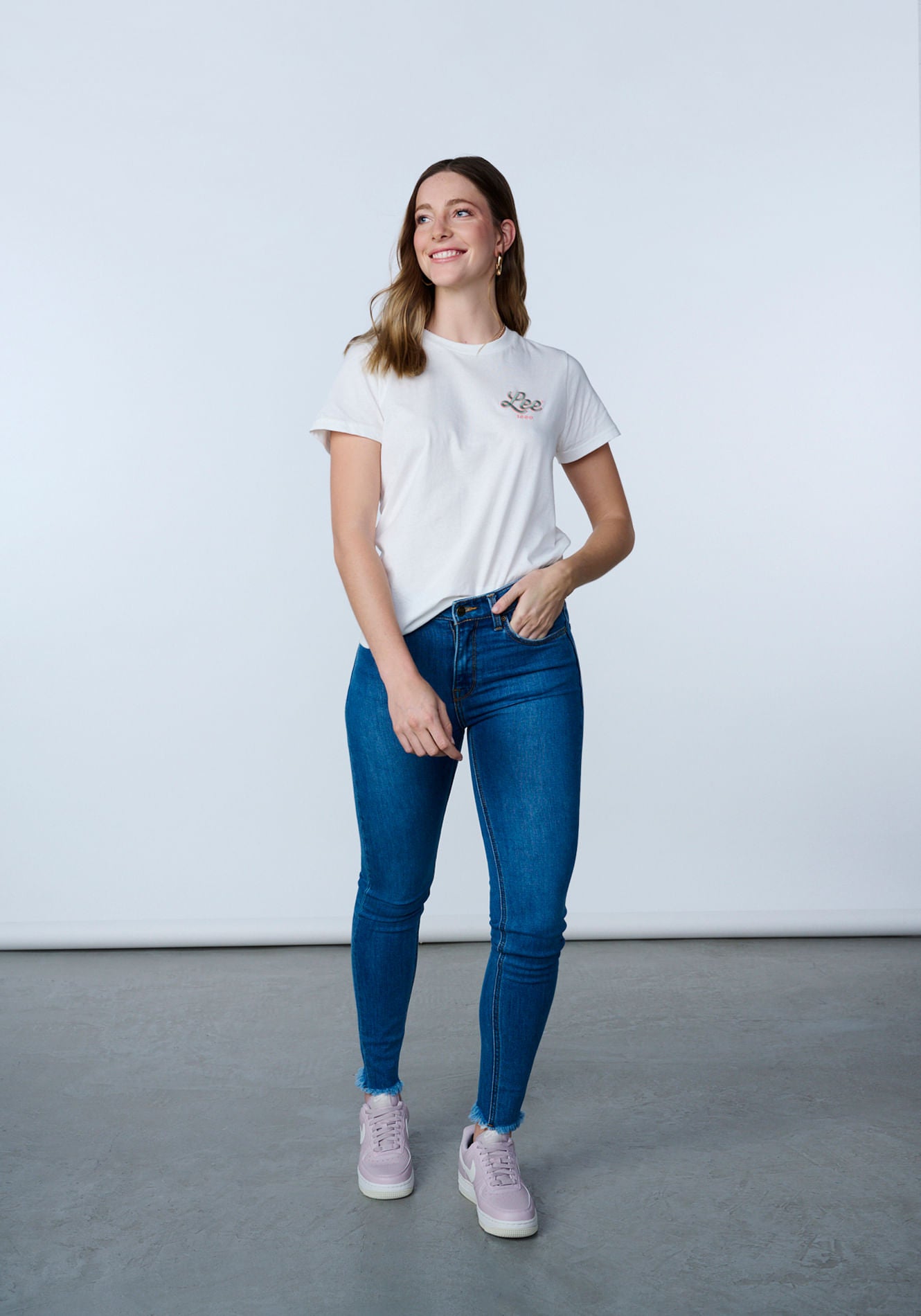 Jeans Tiro Alto Scarlett High Skinny Fit Mid Blue