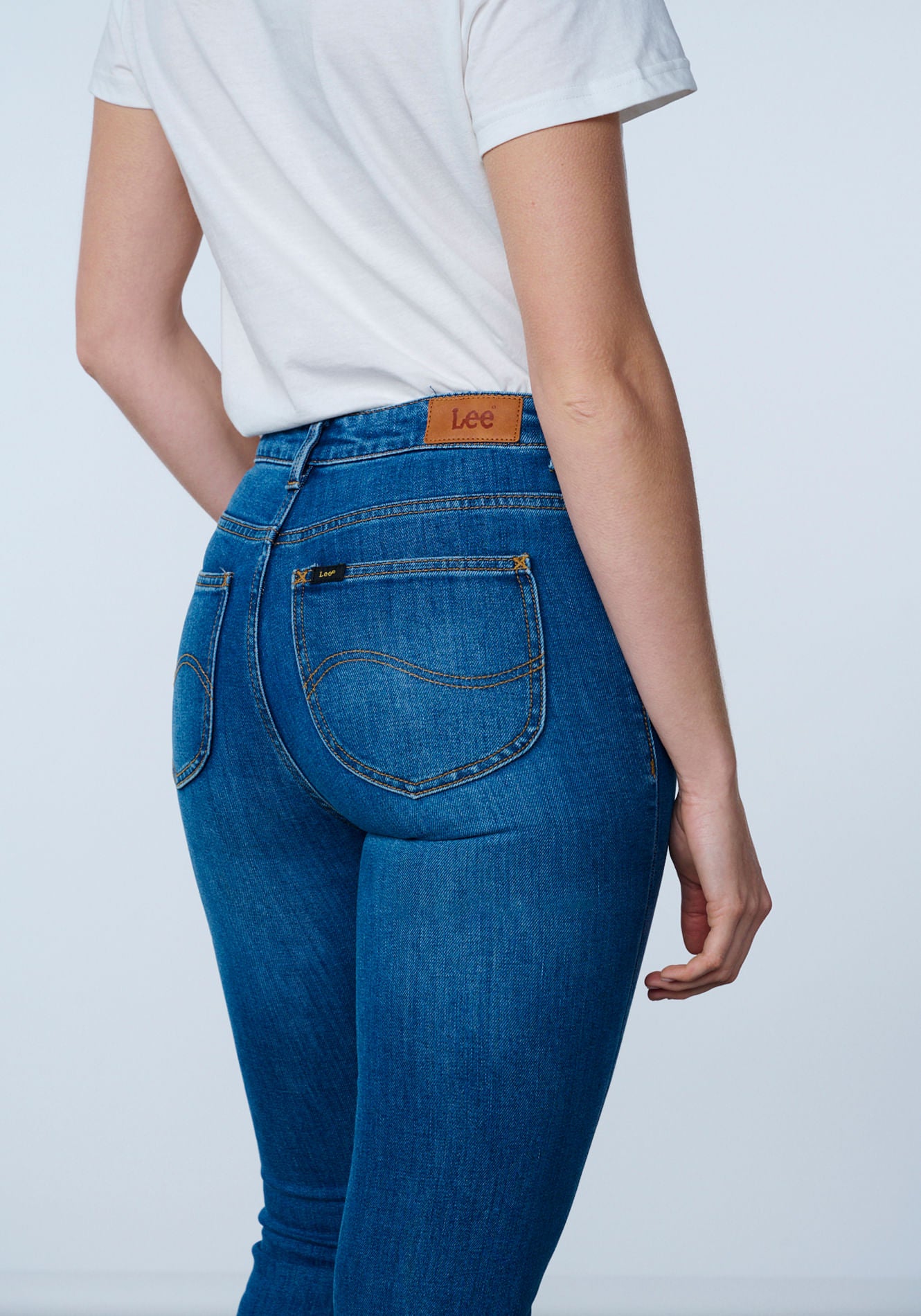 Jeans Tiro Alto Scarlett High Skinny Fit Mid Blue
